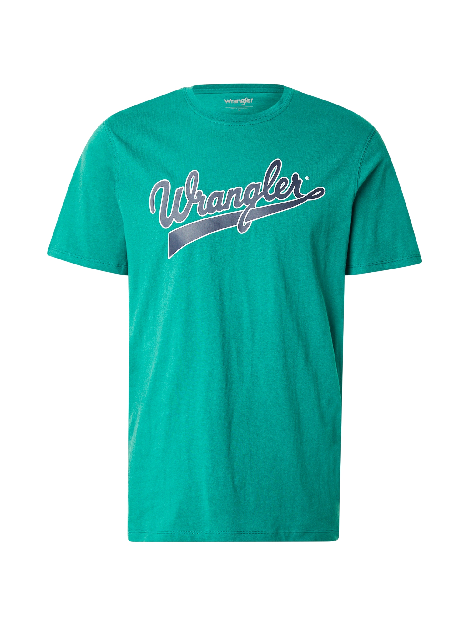 WRANGLER Tricou  albastru închis / verde jad / alb