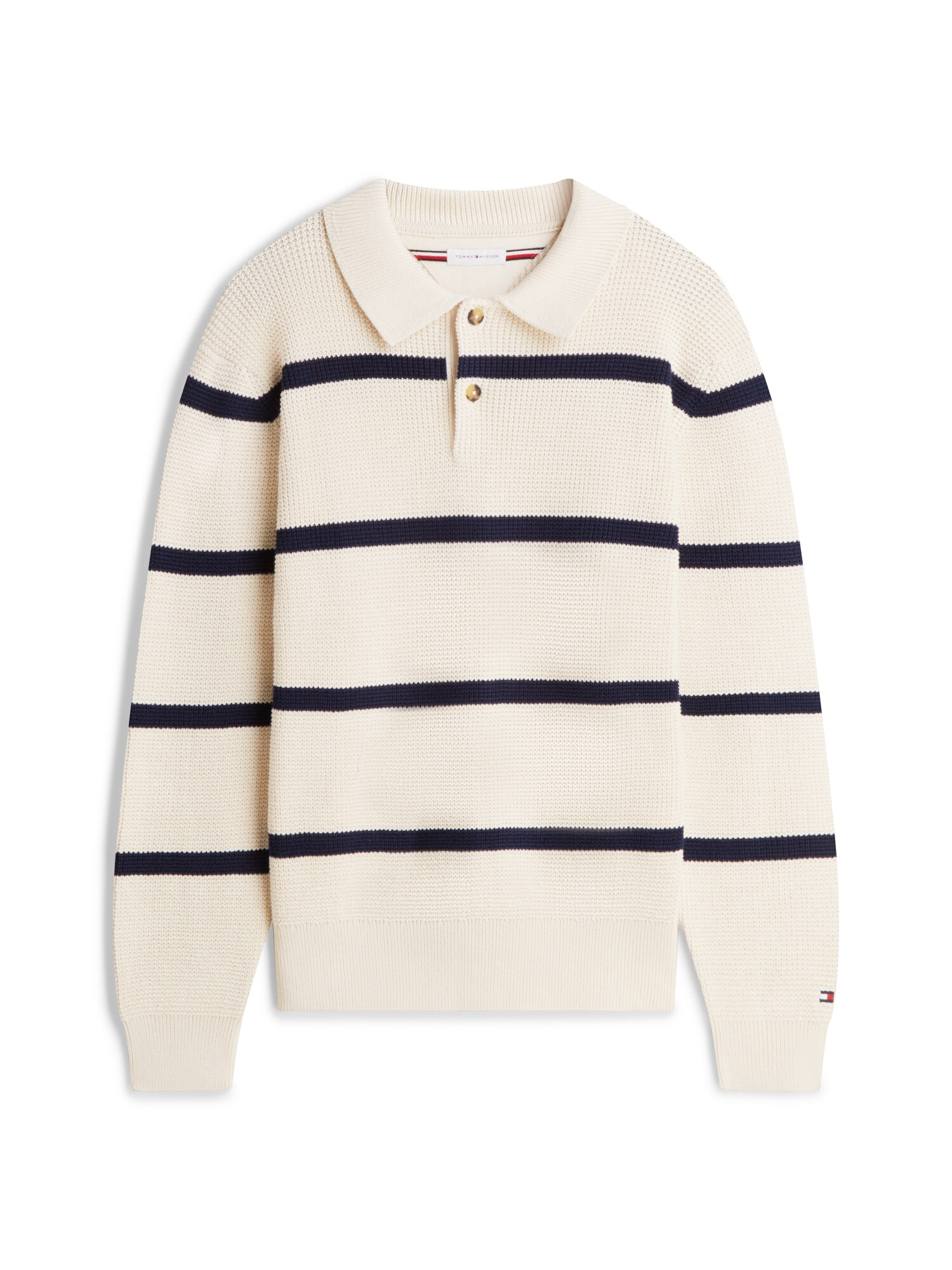 TOMMY HILFIGER Sveter  piesková / námornícka modrá