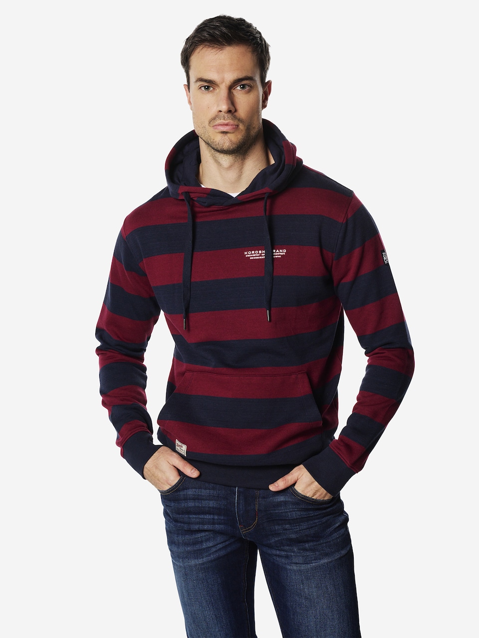 Sweatshirt marinblå / mörkröd