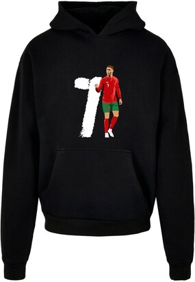 Merchcode Sweatshirt ‘Player 3’ Groen / Bloedrood / Zwart / Wit