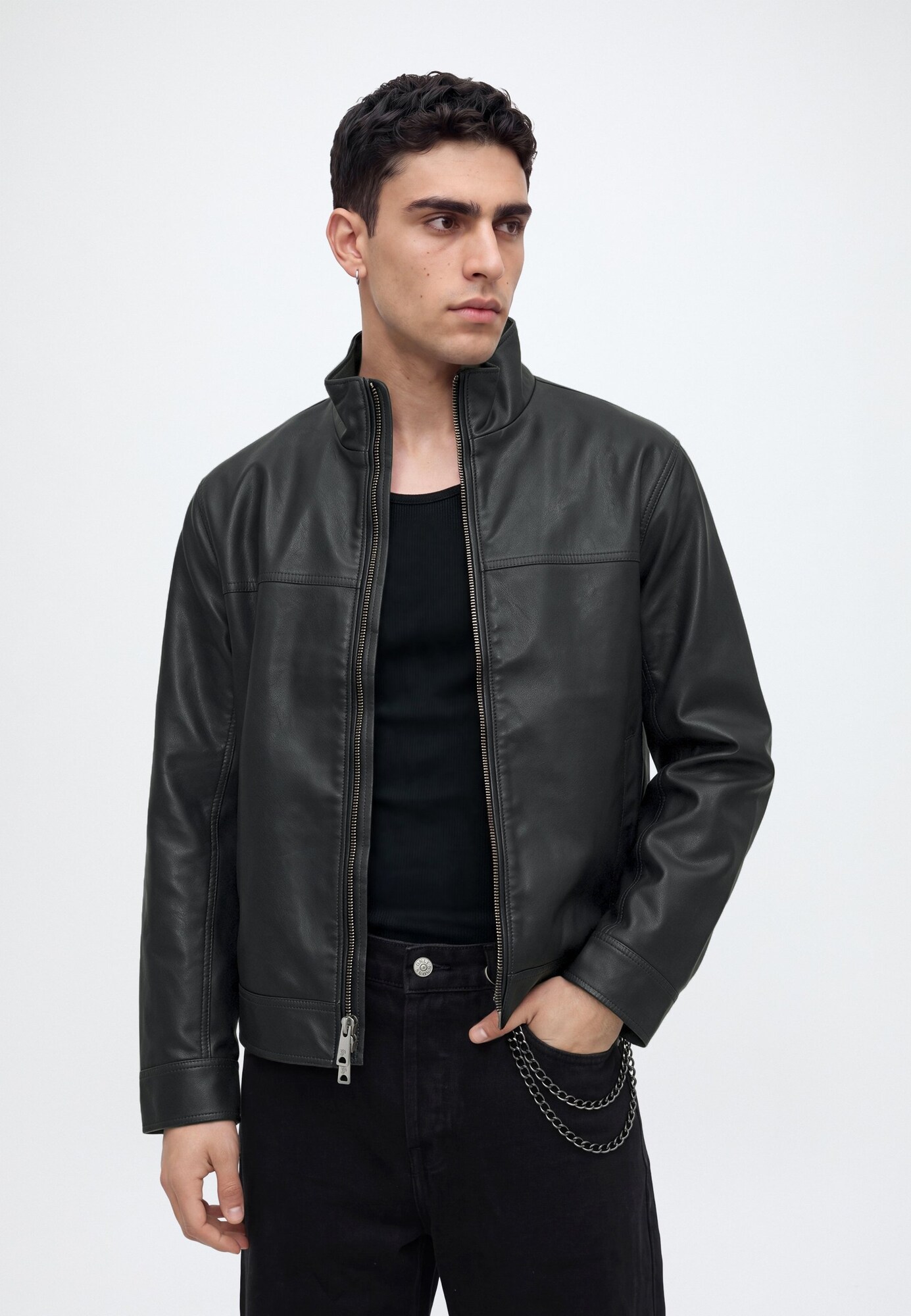 Abercrombie & Fitch Chaqueta de entretiempo  negro – imagen 2