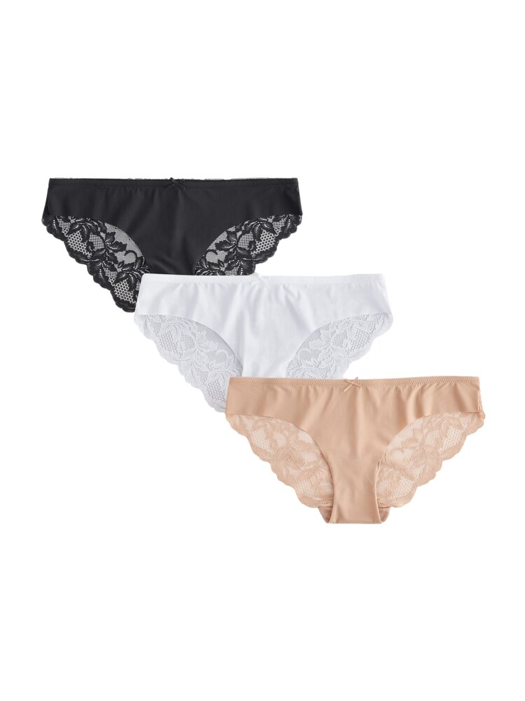 Next Slip Damen Größe 4XL beige / schwarz / weiß