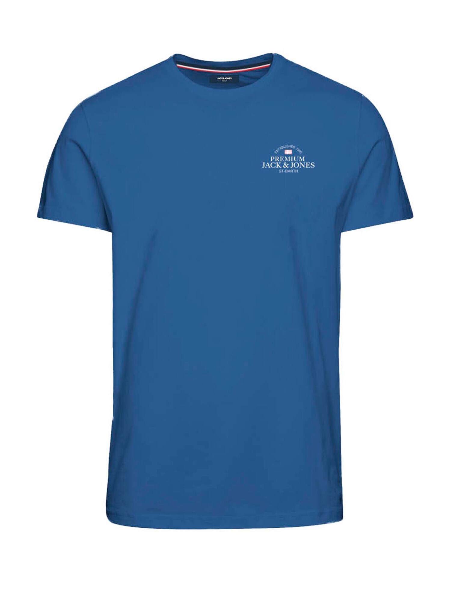 JACK & JONES Tričko 'Blukey'  modrá / biela