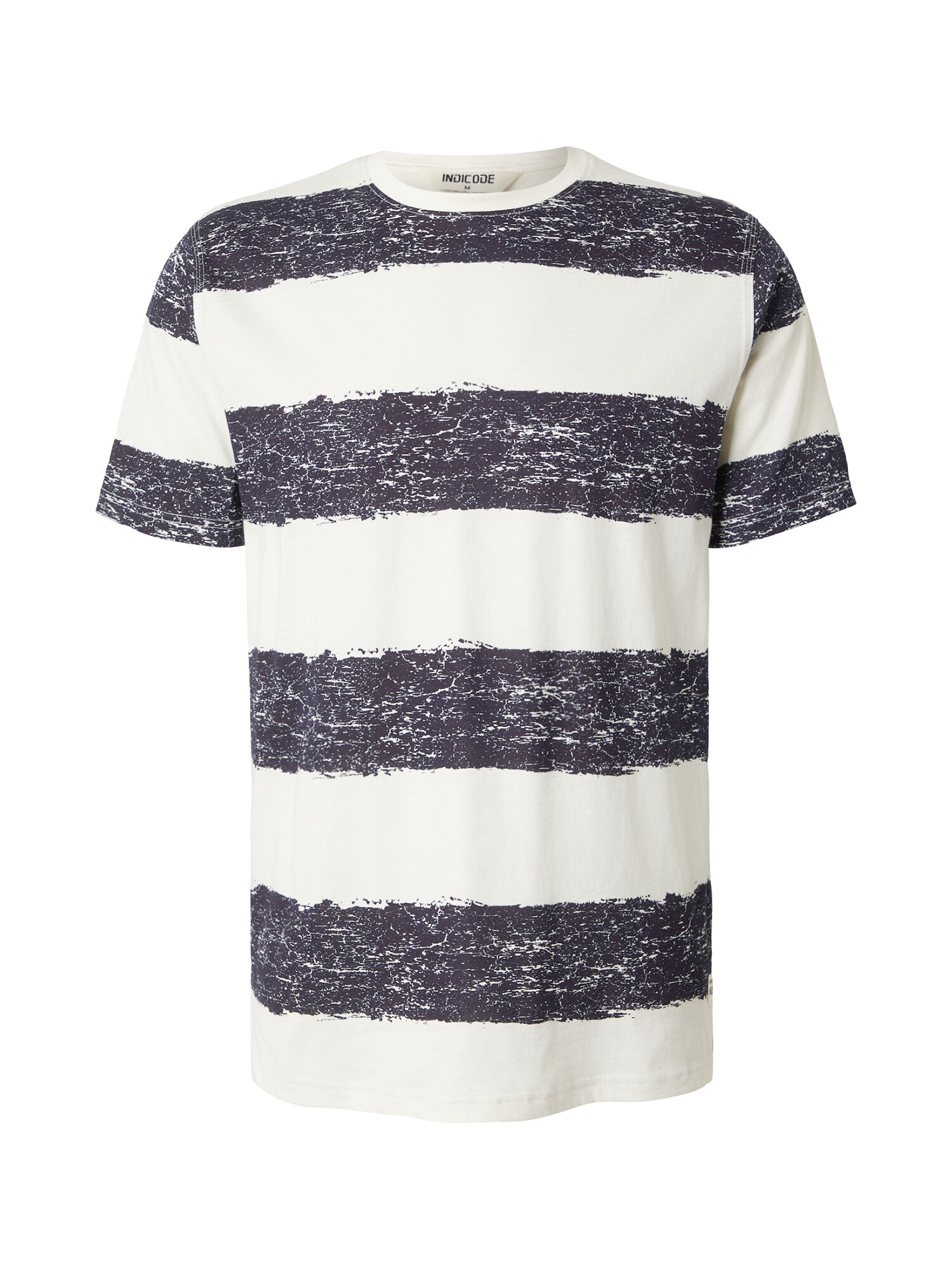 INDICODE JEANS Tricou 'Paint'  albastru amestec / alb
