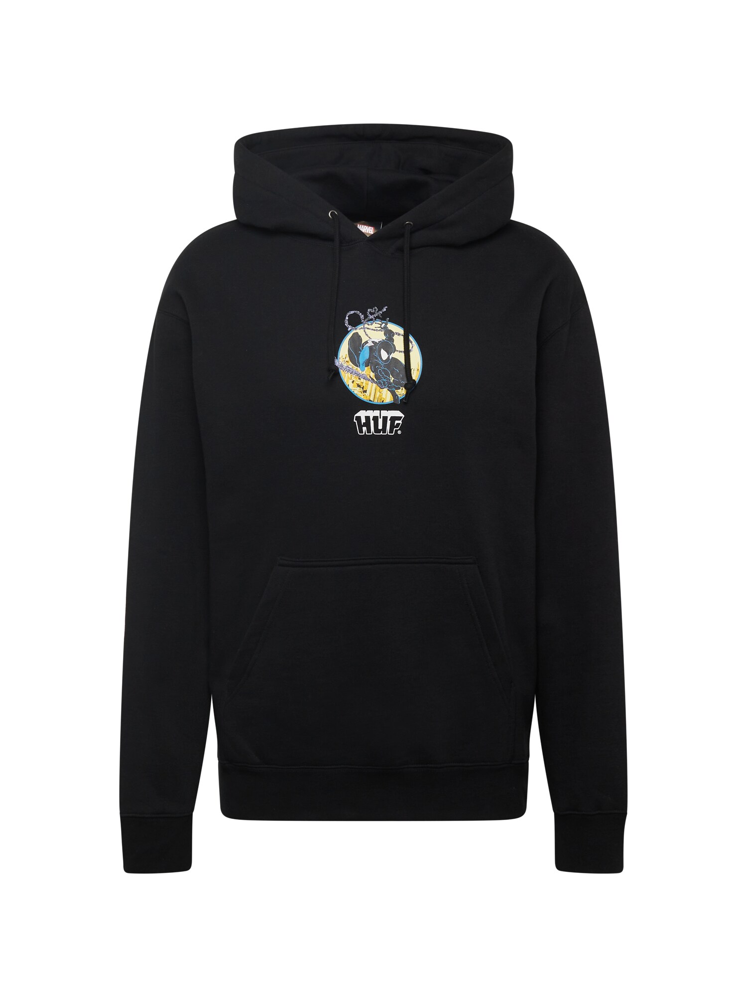 HUF Sweatshirt 'THREE HUNDRED'  azul claro / amarelo / preto / branco