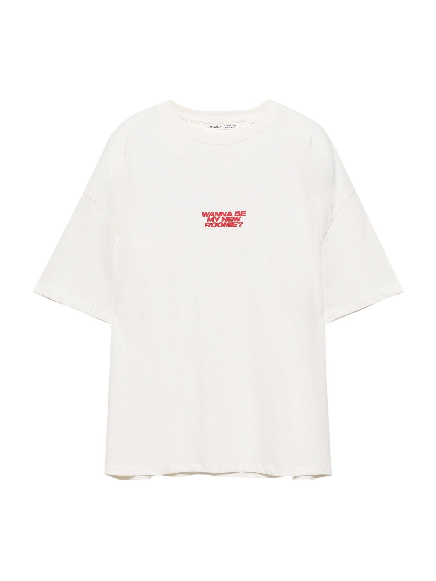 Pull&Bear Tricou  roșu intens / alb