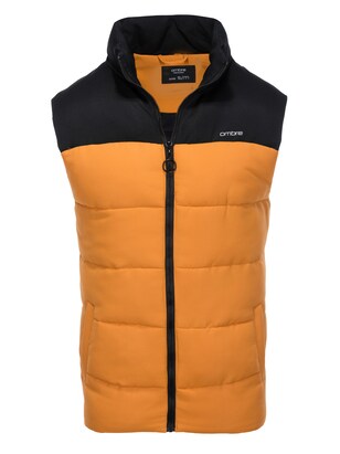 Ombre Bodywarmer ‘V36’ Mosterd / Zwart / Wit