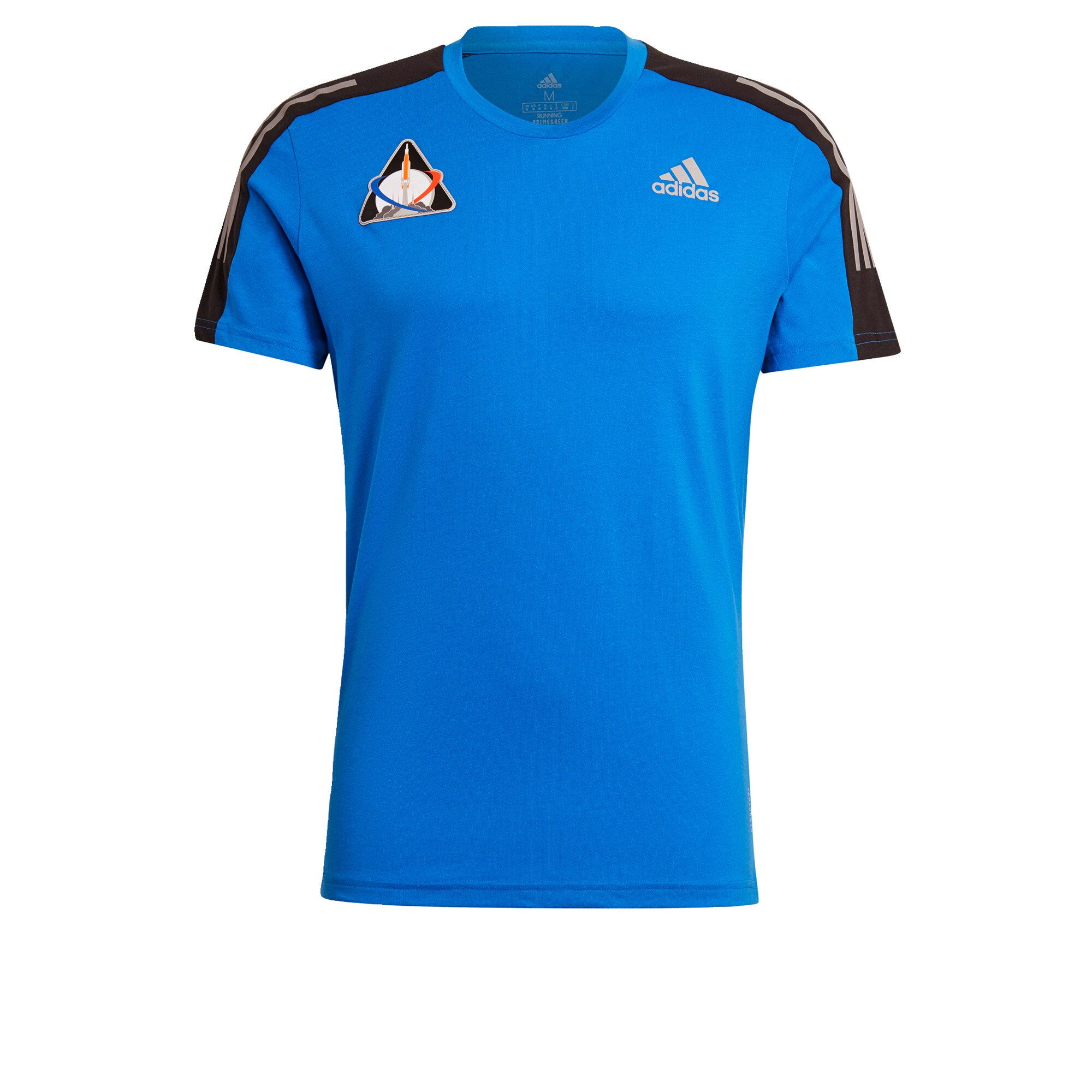 ADIDAS PERFORMANCE Sportiniai marškinėliai 'Run It Space Race'  mėlyna / juoda / balta