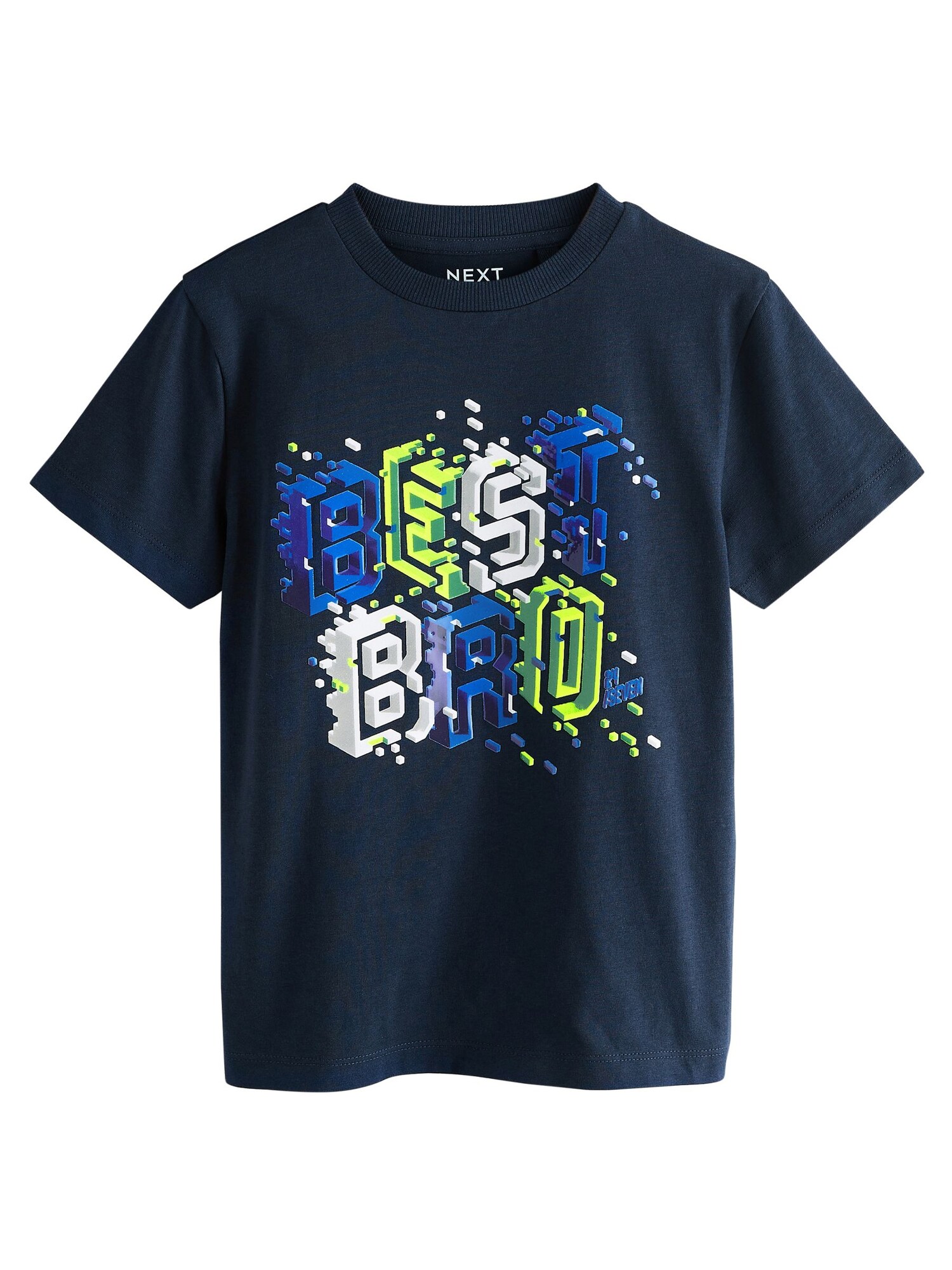 Next Tricou  bleumarin / verde / alb