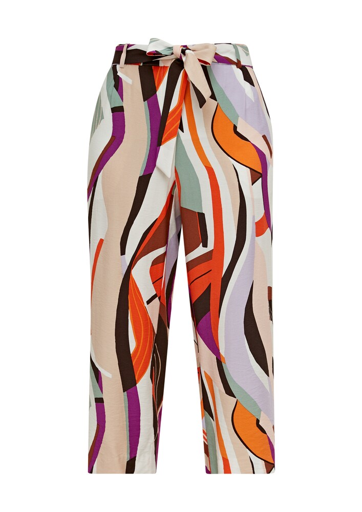COMMA Hose Damen Größe 36 lila / orange / orangerot / weiß
