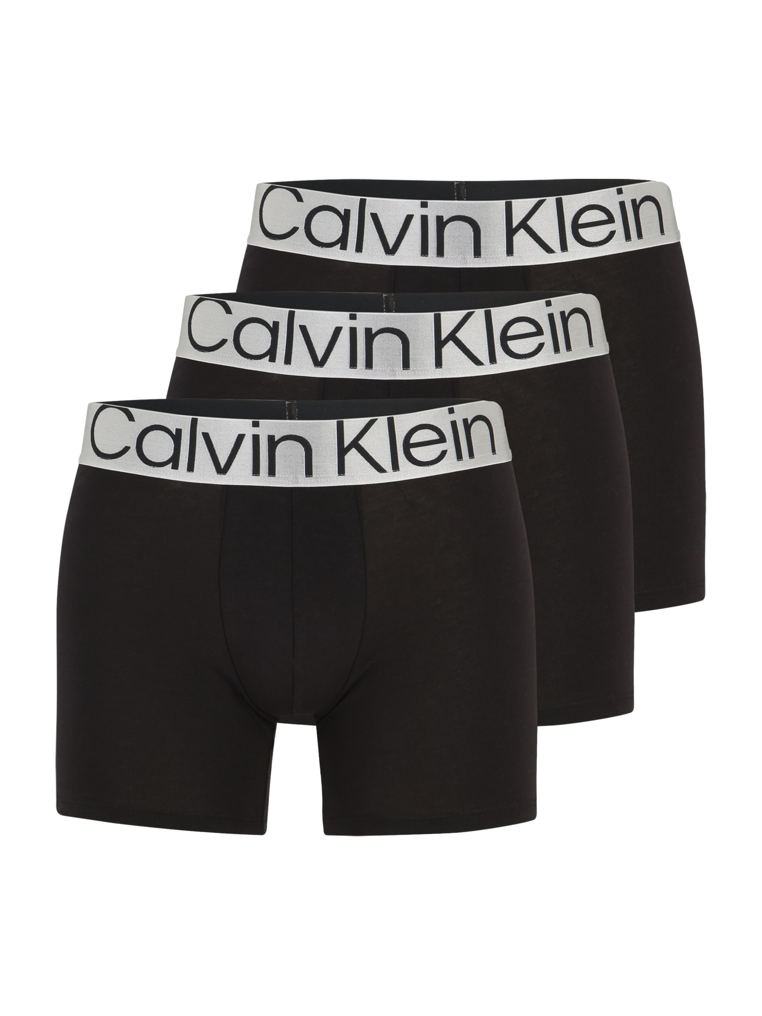 Calvin Klein Underwear Боксерки  черно / сребърно