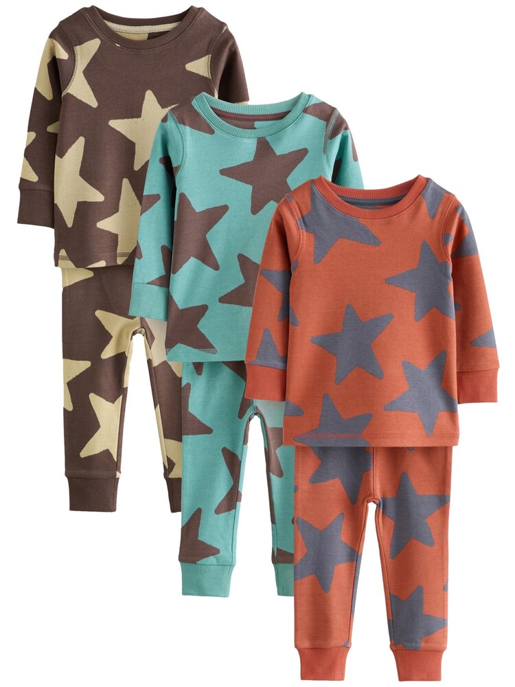 Next Schlafanzug Jungen Größe 104 saphir / azur / braun / rostbraun