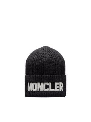 MONCLER Gorra 'Moncler Wollmütze'  negro / blanco