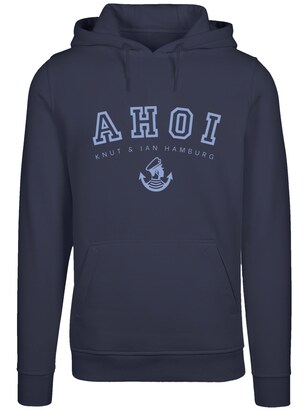 F4NT4STIC Sweatshirt ‘Ahoi Knut & Jan Hamburg’ Lichtblauw / Donkerblauw