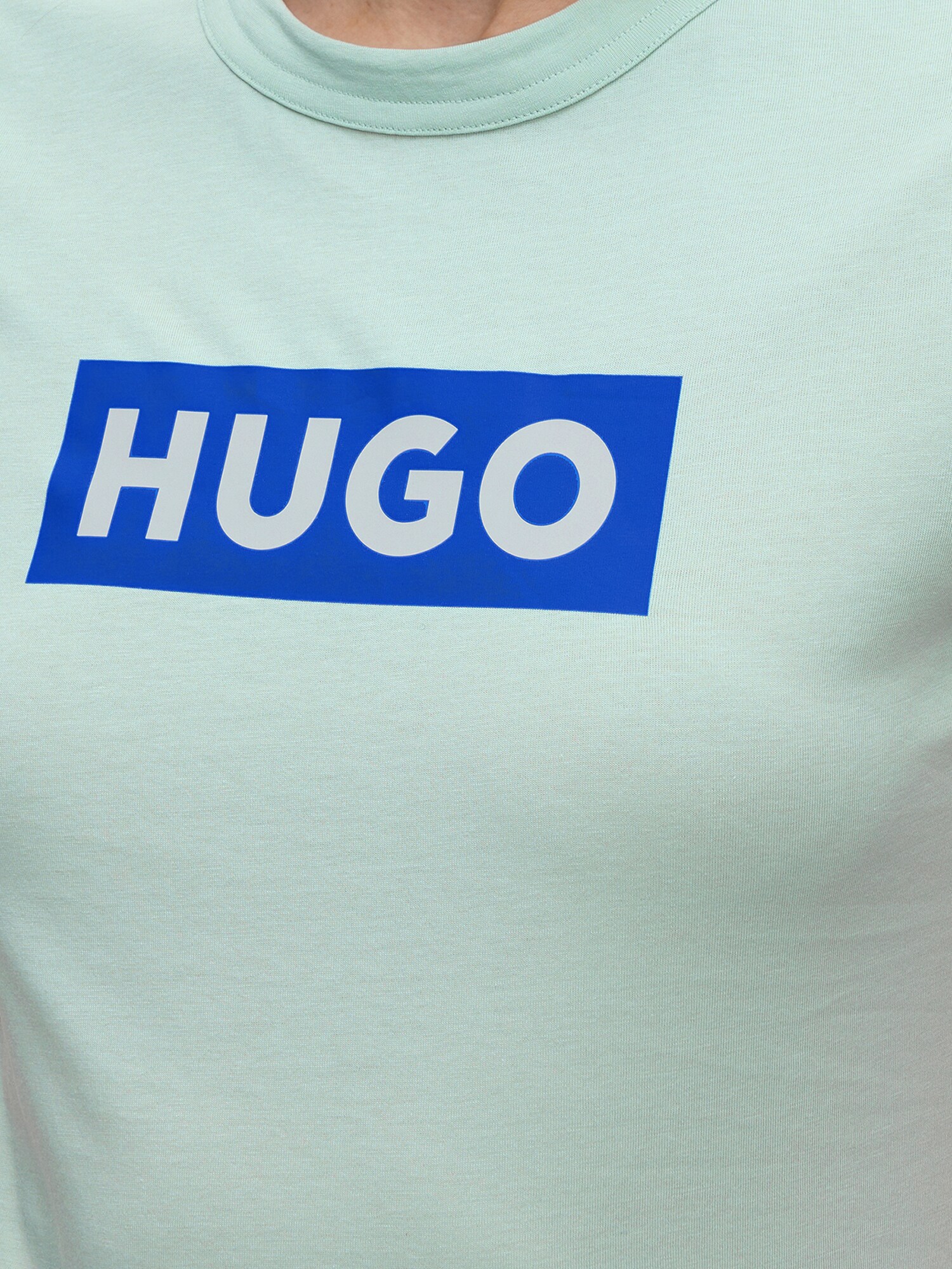 HUGO Camiseta 'Classic'  azul / menta / blanco