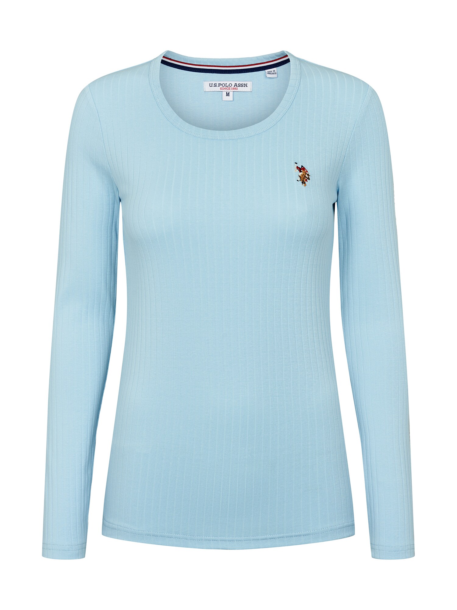 U.S. POLO ASSN. Top  albastru deschis / maro caramel / roșu cireș / alb murdar