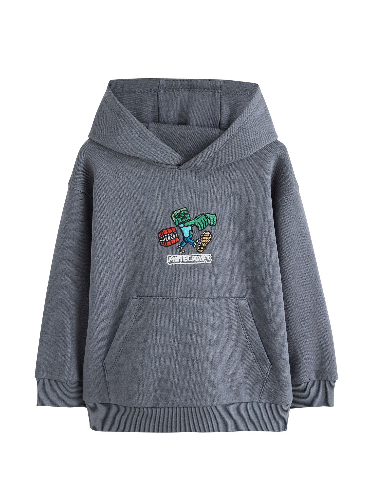 Next Bluză de molton Minecraft gri închis / verde / roșu / alb