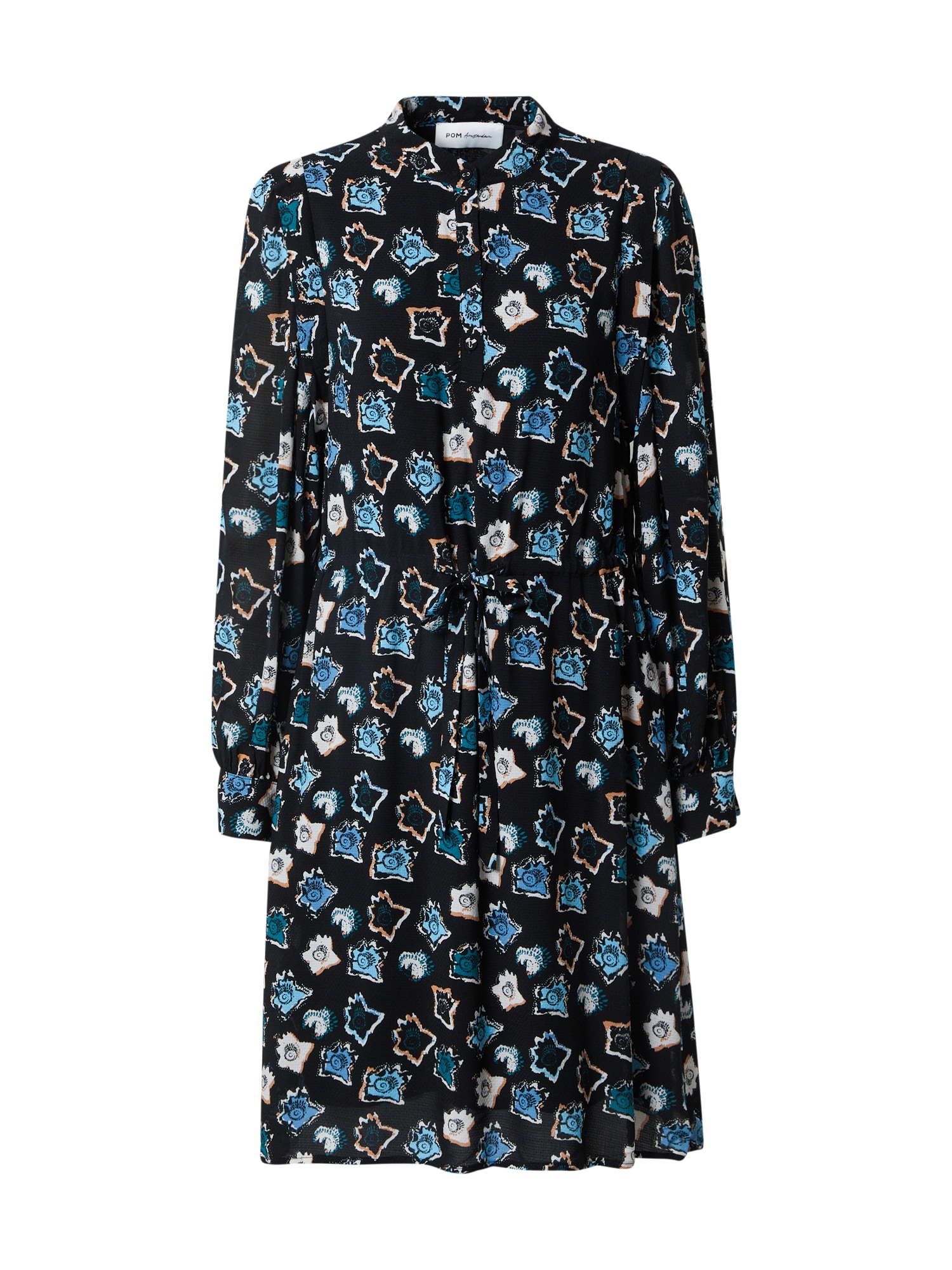 POM Amsterdam Palaidinės tipo suknelė gelsvai pilka spalva / šviesiai mėlyna / juoda / balta