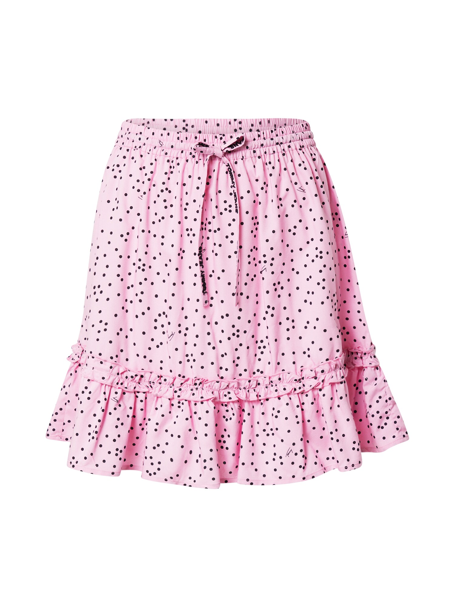 Tommy Jeans Sijonas 'Ruffle'  juoda / rožių spalva