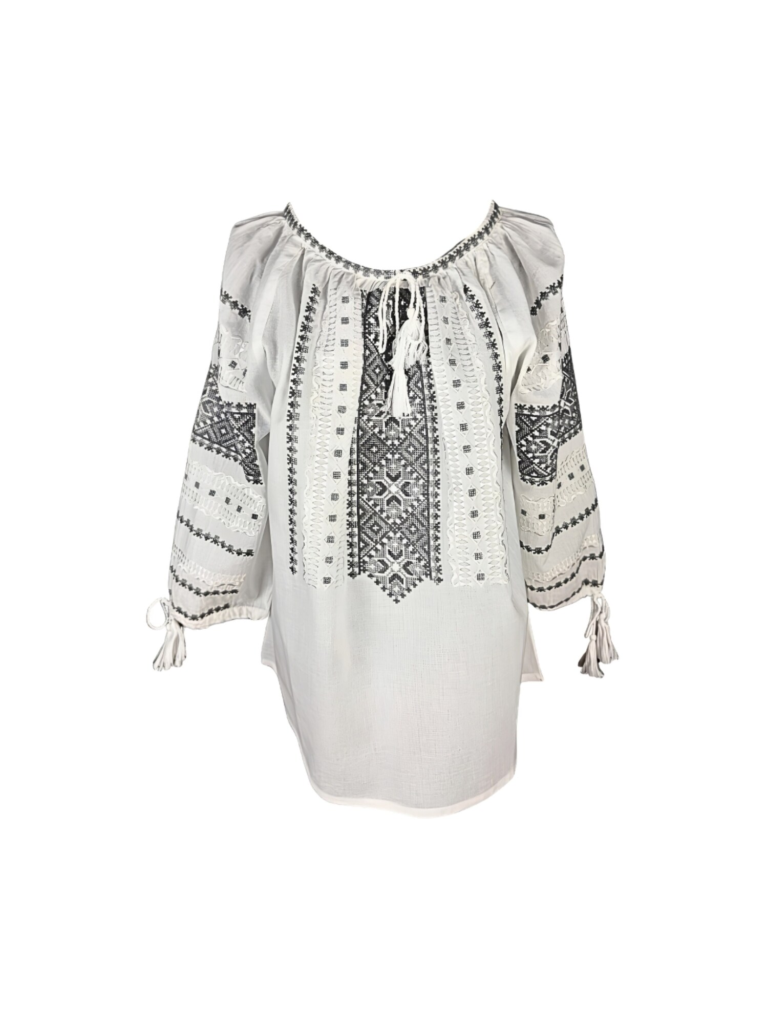 Rody’s forever Dirndl bluza 'Damenbluse IL26 weiß/grau , marimea L' bijela
