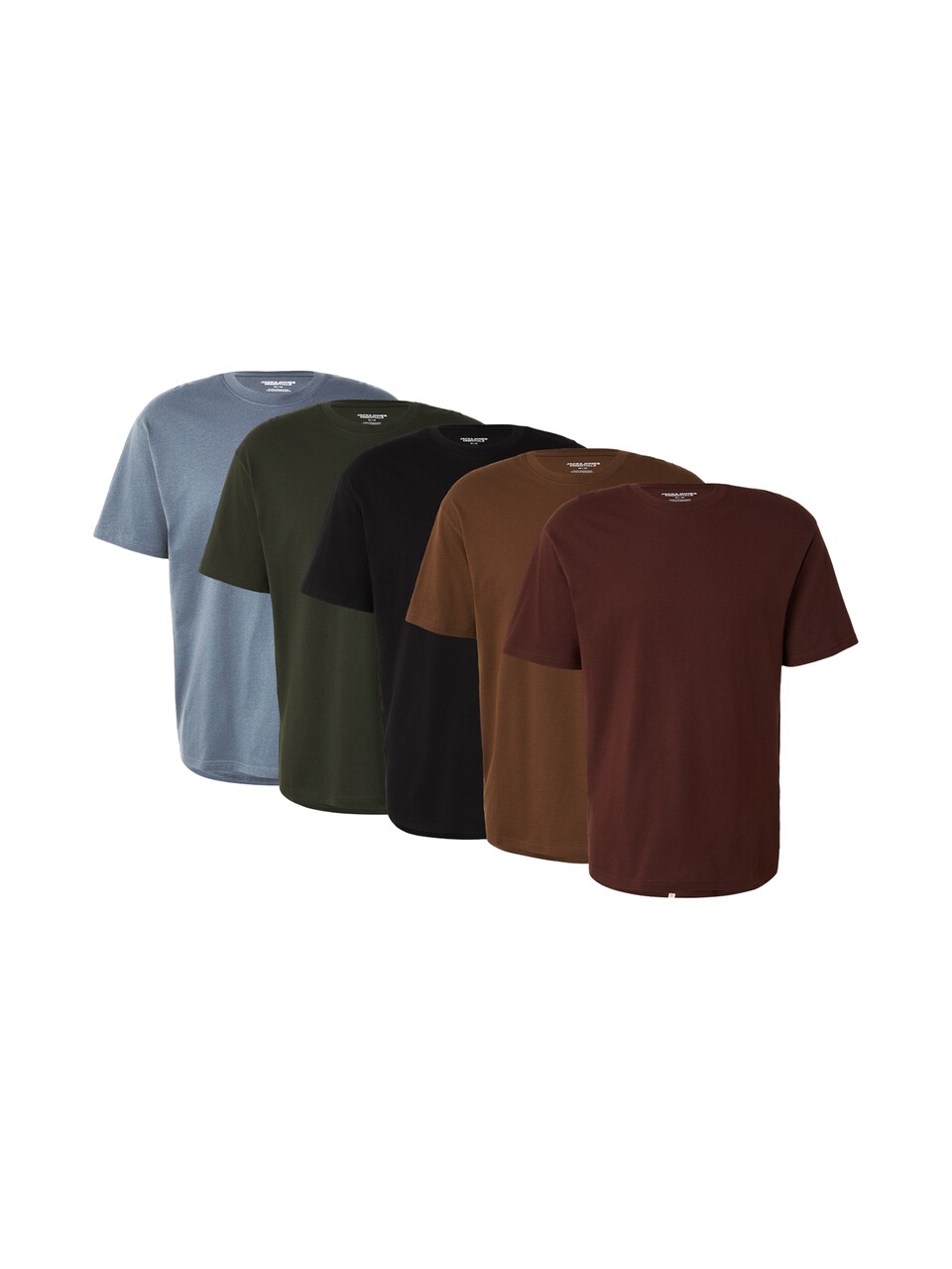 T-shirt brun / grå / gråmelerad / mörkgrön