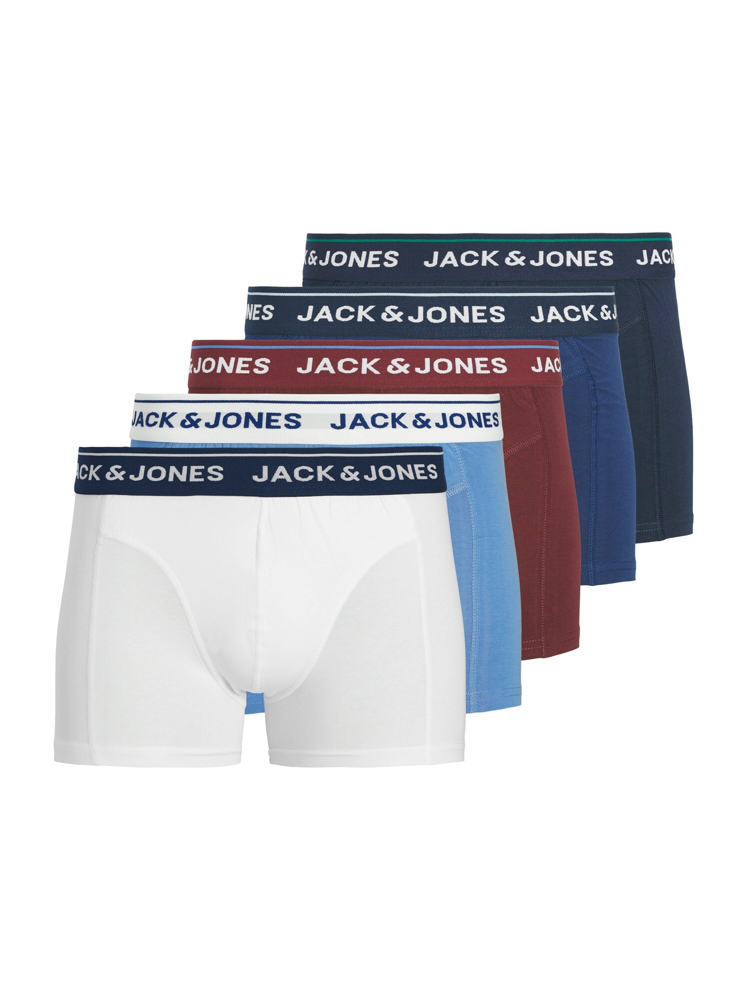 JACK & JONES Bokserice 'JACBRANCO'  plava / mornarsko plava / svijetloplava / burgund / bijela