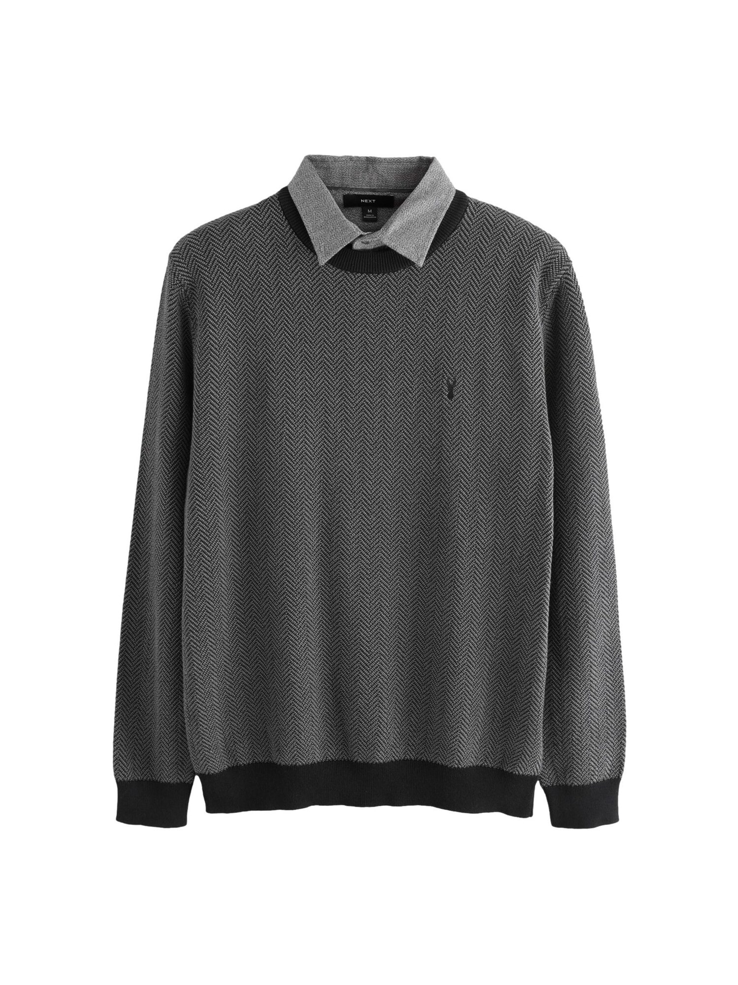 Next Pulover  gri metalic / negru