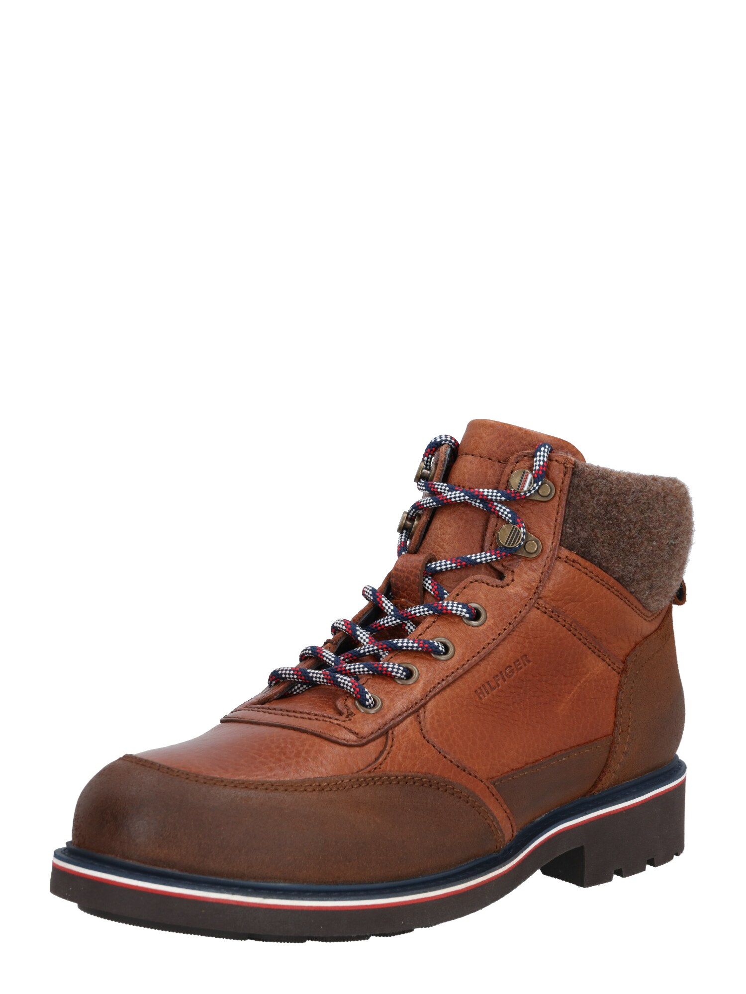 TOMMY HILFIGER Suvarstomieji batai  ruda (konjako) / ruda