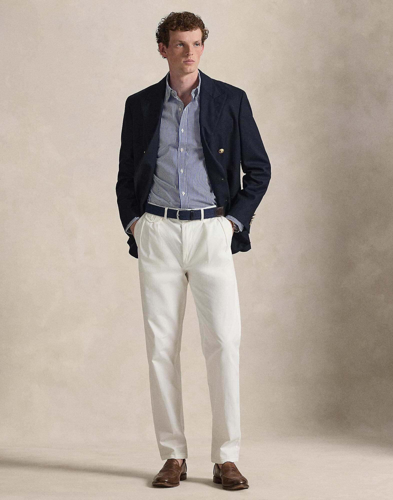 Polo Ralph Lauren Camisa  genciana / blanco – imagen 4