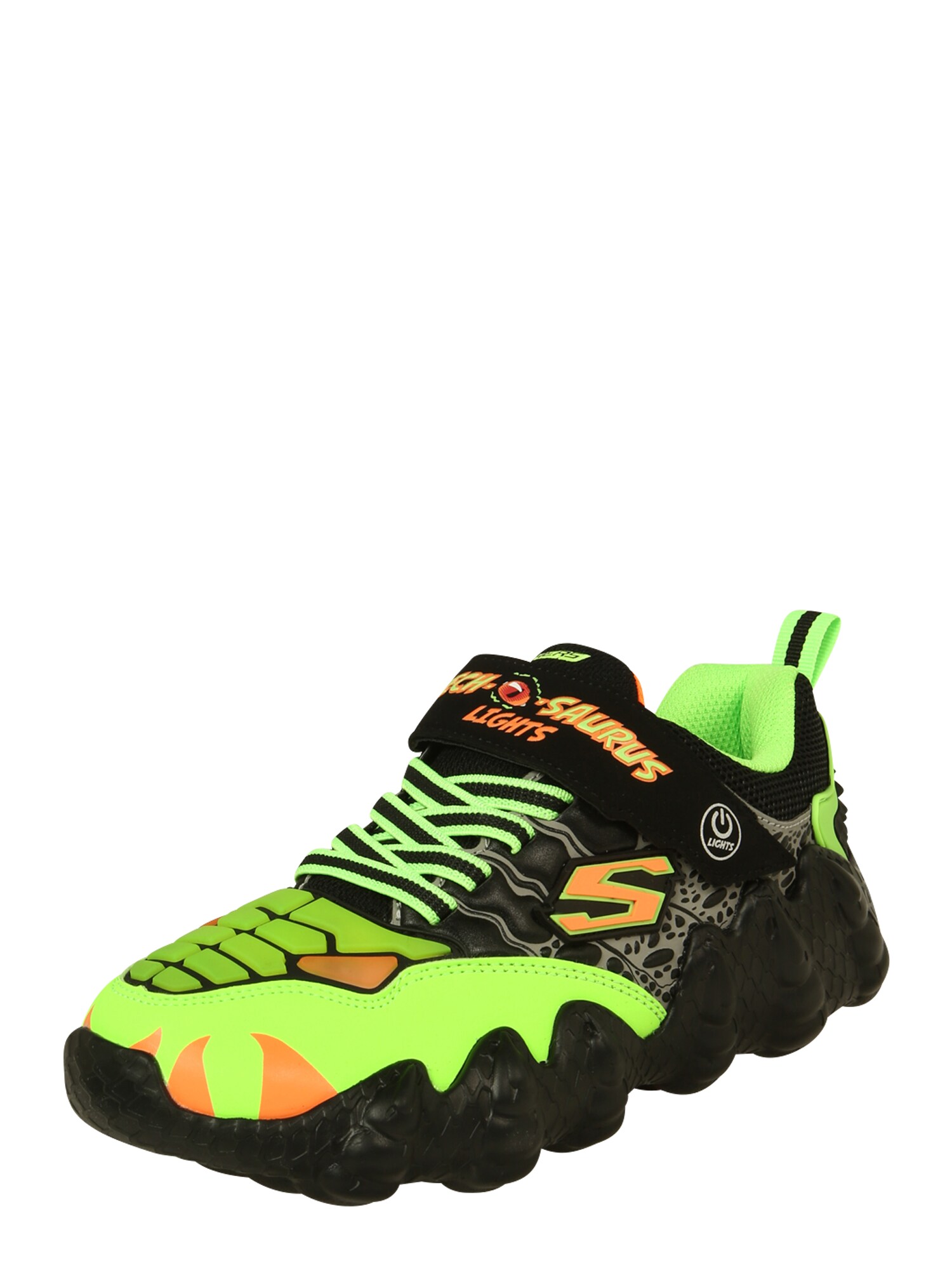 SKECHERS Sportbačiai  juoda / neoninė geltona / kivių spalva / pastelinė oranžinė