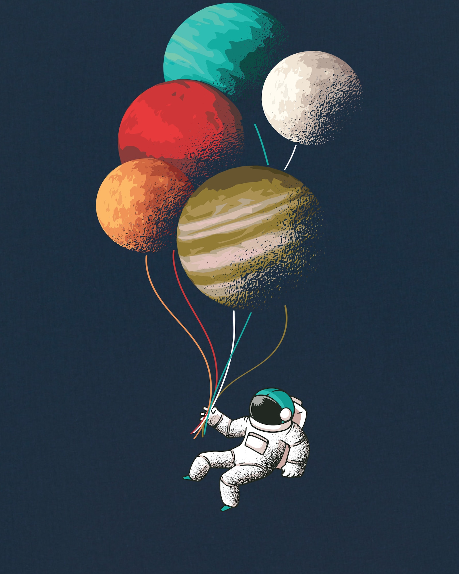 Thumbnail - T-Shirt 'Balloon Spaceman'