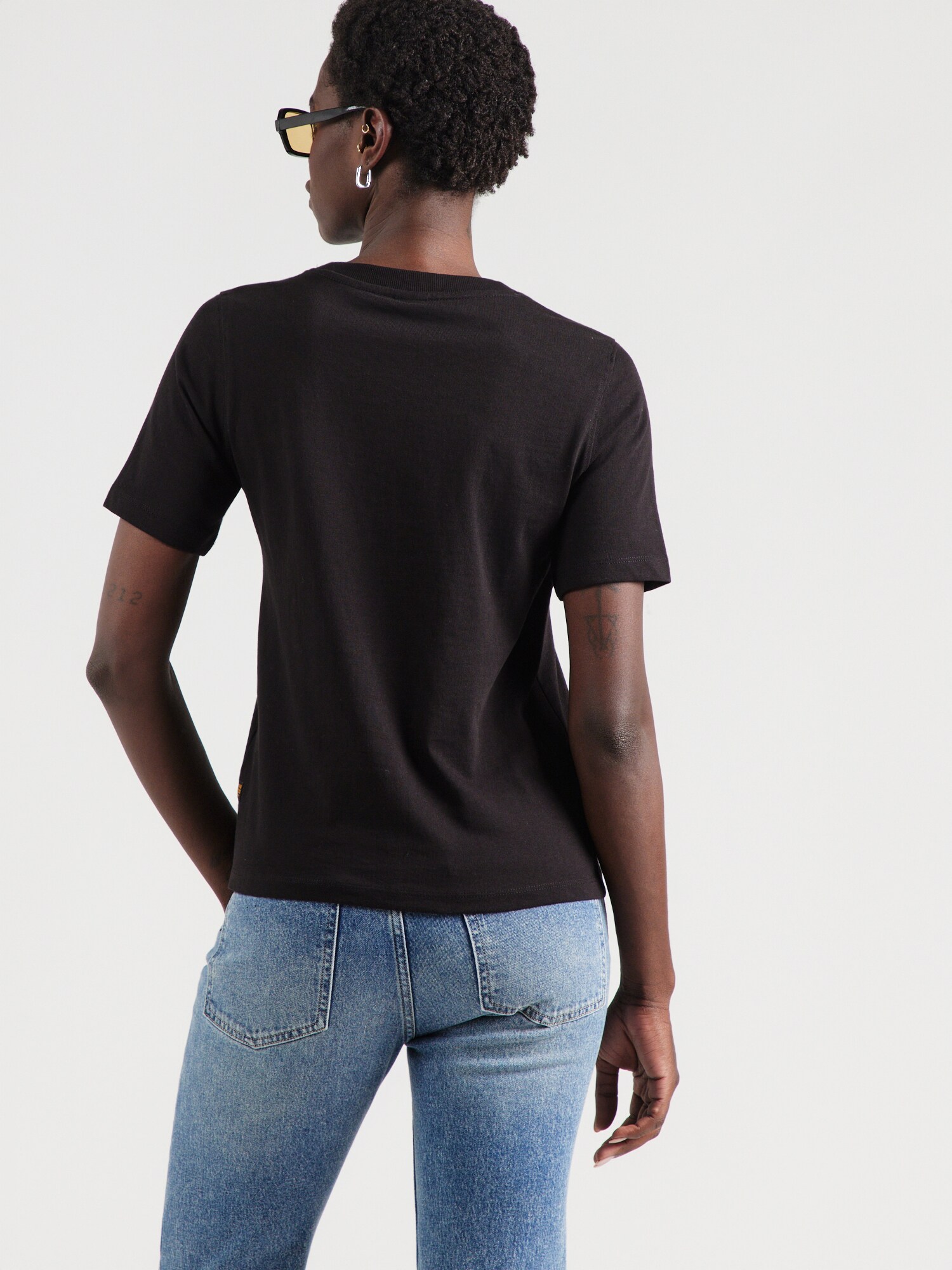 G-STAR Camiseta negro / blanco – imagen 7