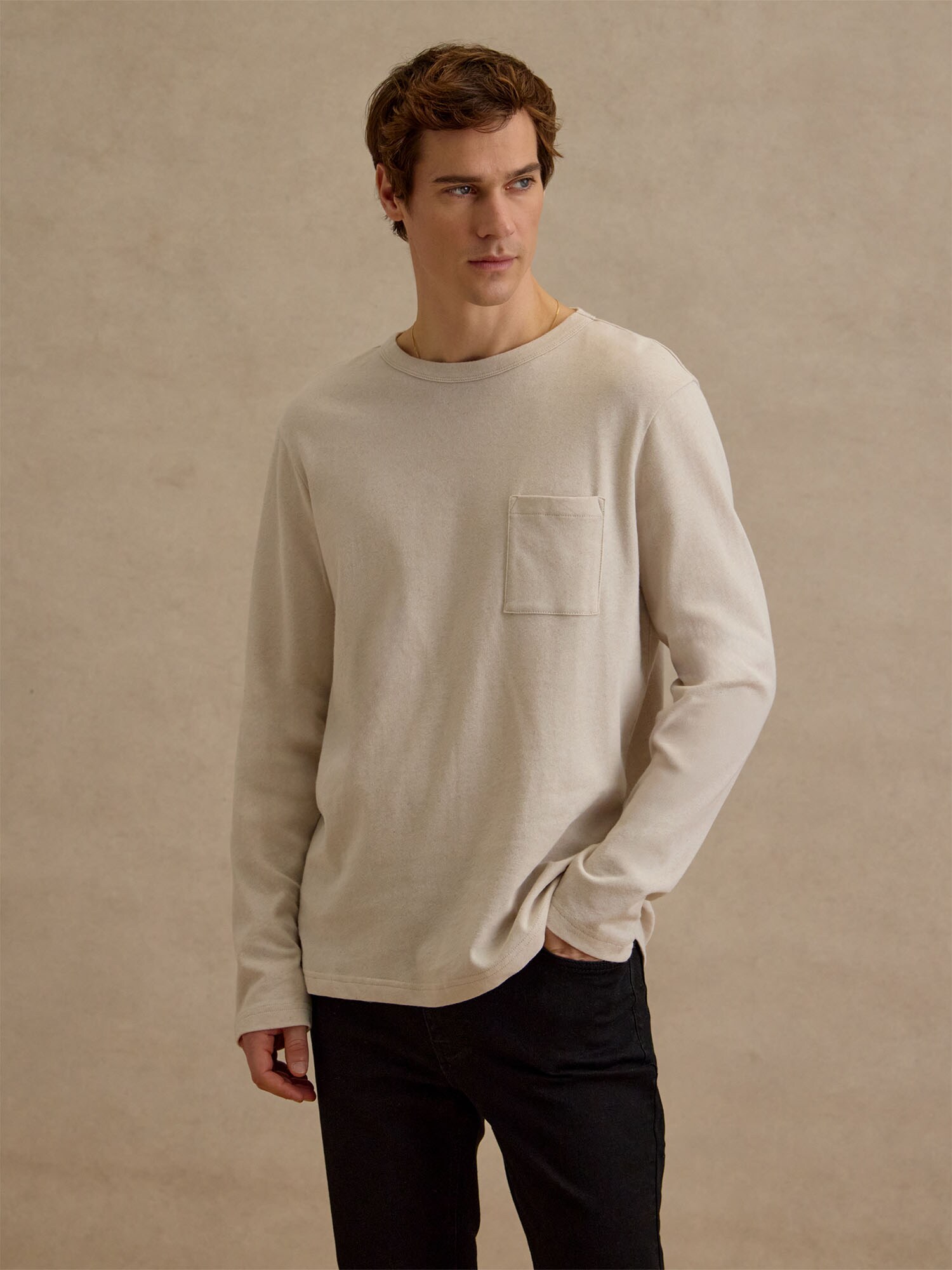 DAN FOX APPAREL Póló 'Linus'  piszkosfehér termék 2. képe