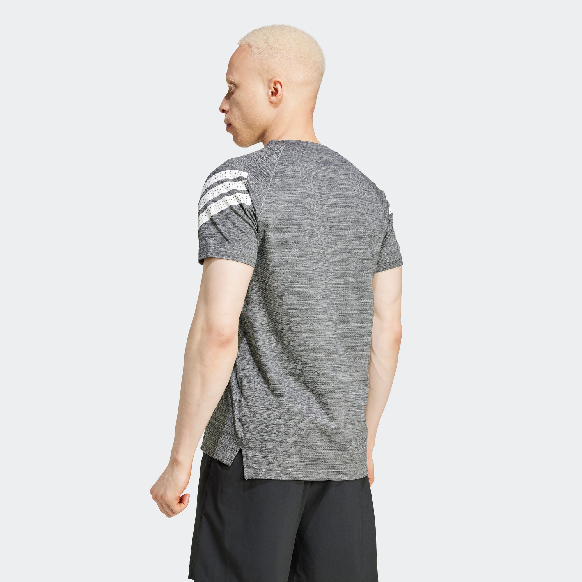 ADIDAS PERFORMANCE Funkcionális felső 'Gym+'  fekete melír / fehér akciós termékkép 1