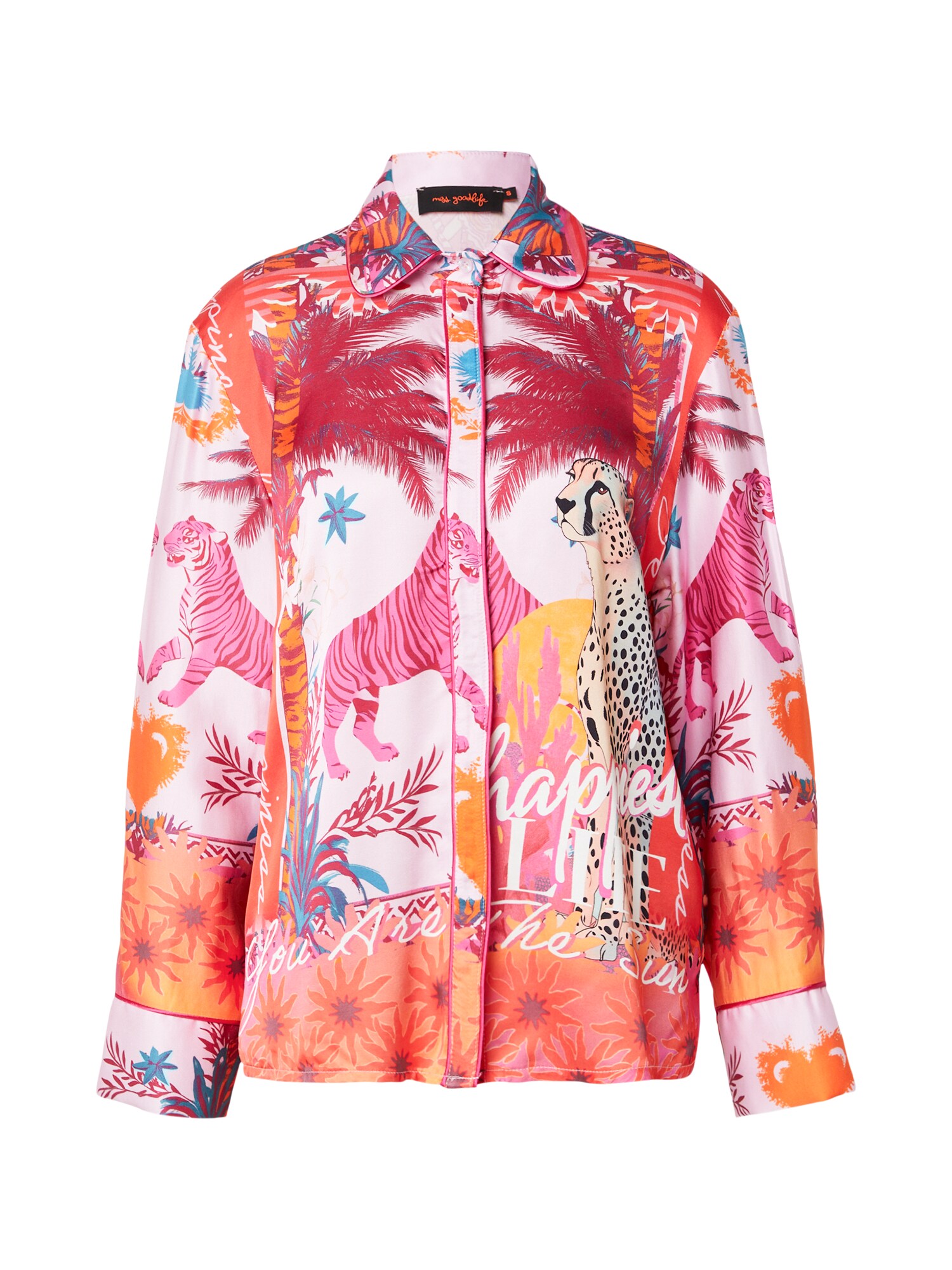 miss goodlife Bluza 'Tiger Heart'  bež / oranžna / roza / bela