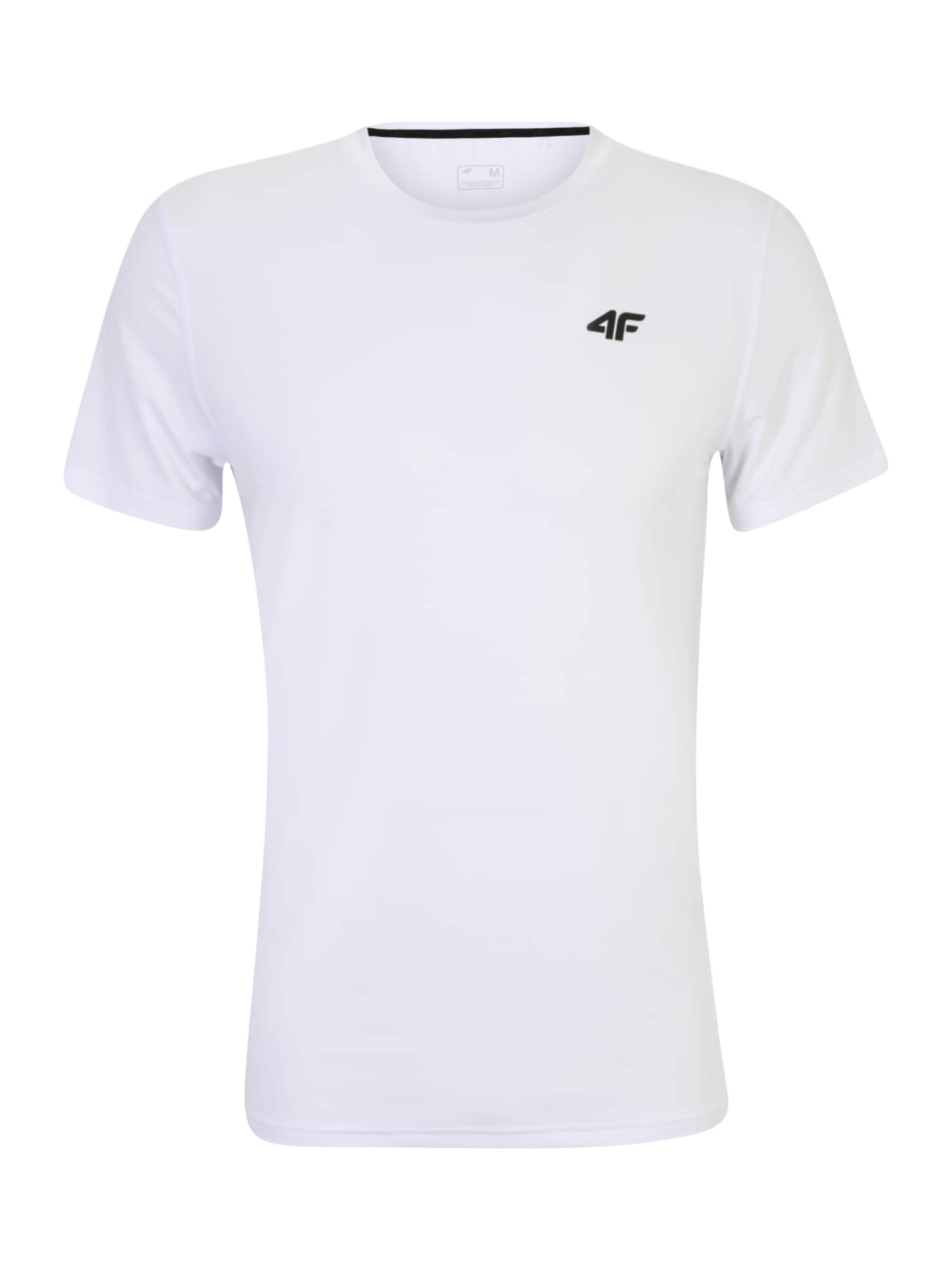 4F Sportiniai marškinėliai juoda / balta