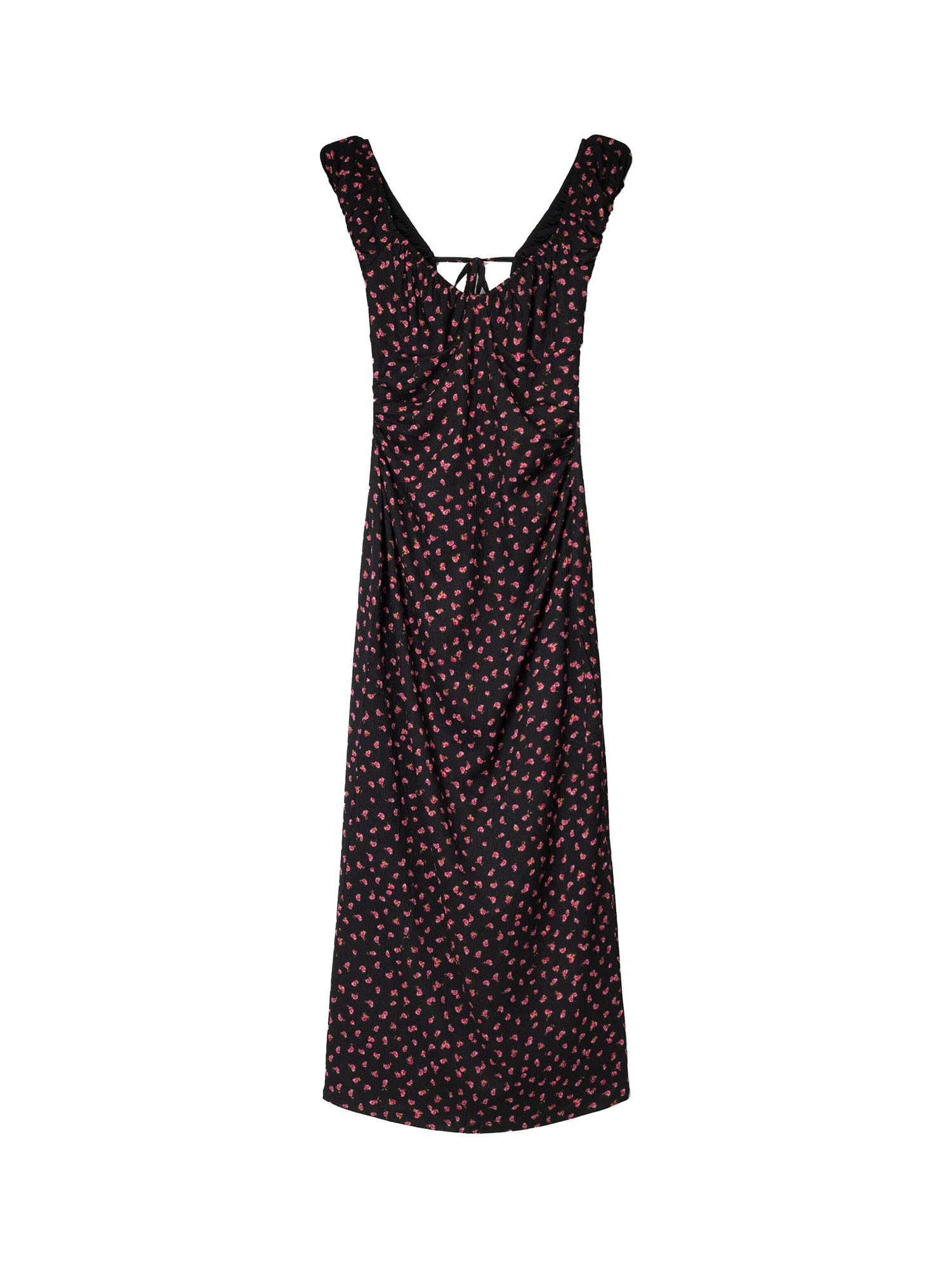 Bershka Rochie de vară  kaki / roz / roz deschis / negru