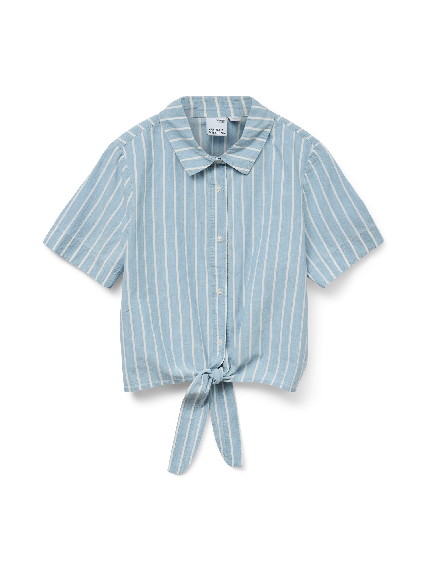 VERO MODA Blúz  világoskék / fehér akciós termékkép 1