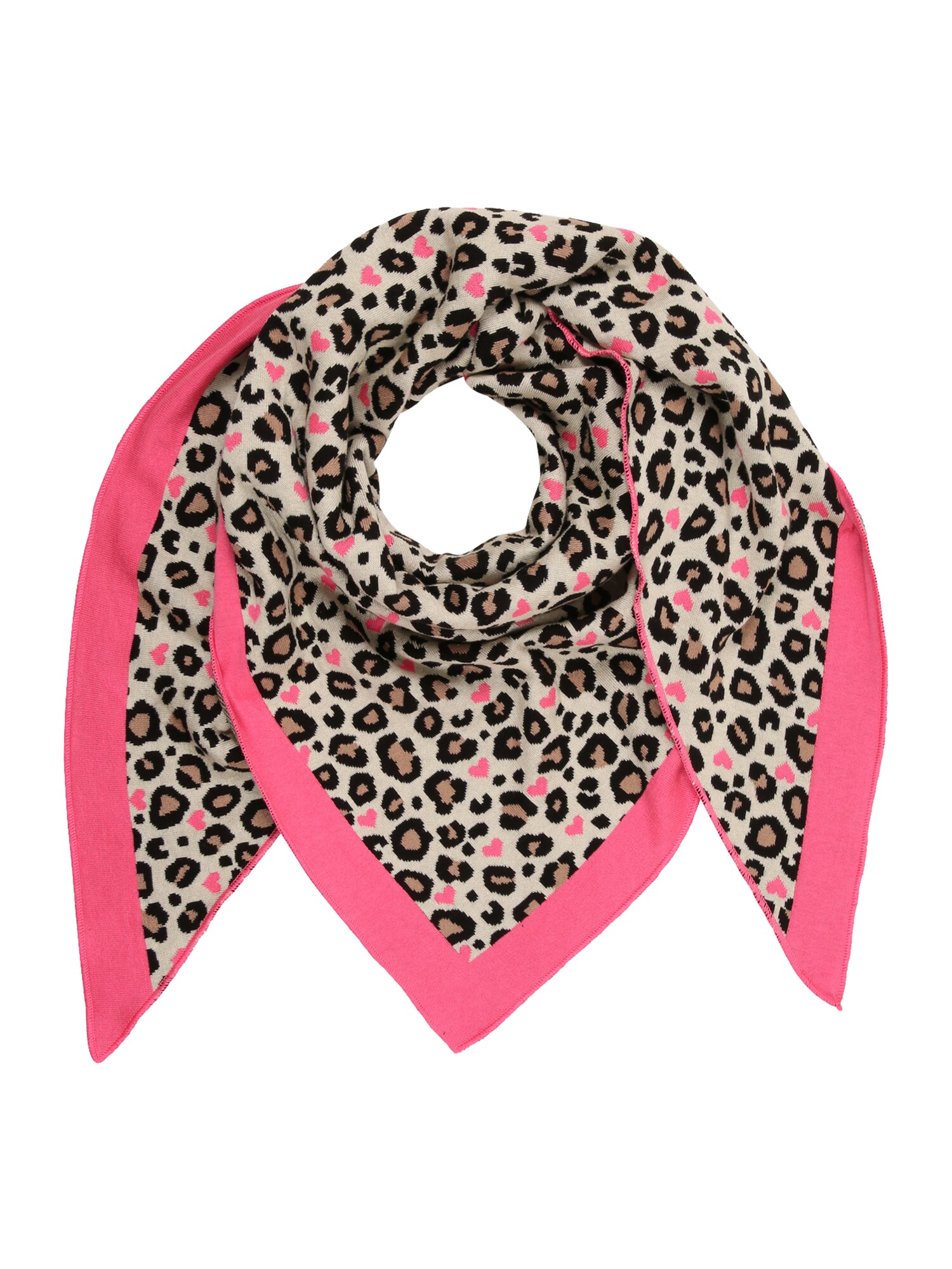 Zwillingsherz Fular  bej / maro / roz închis / negru