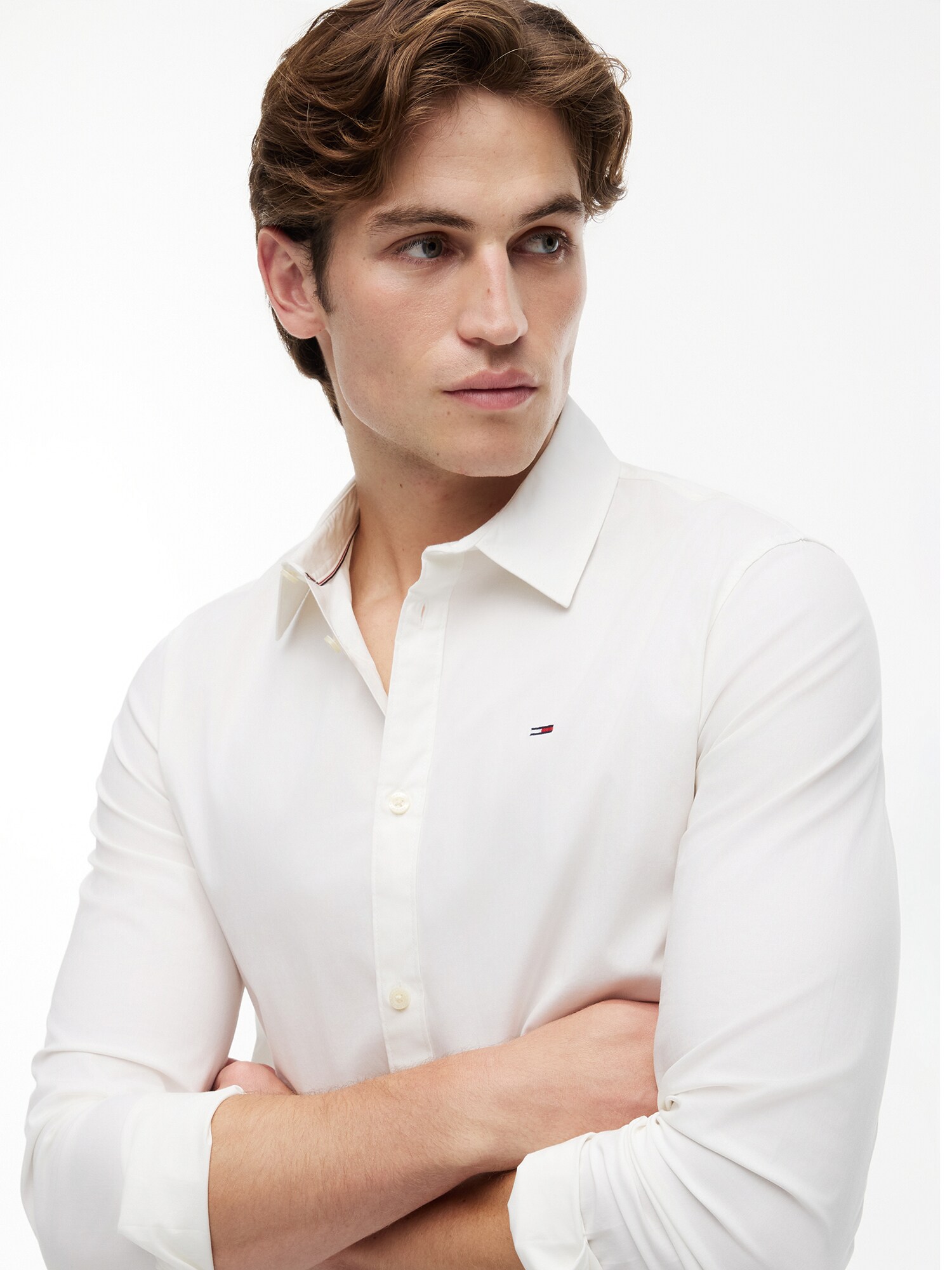 Tommy Jeans Košeľa námornícka modrá / červená / biela (obrázok 4)