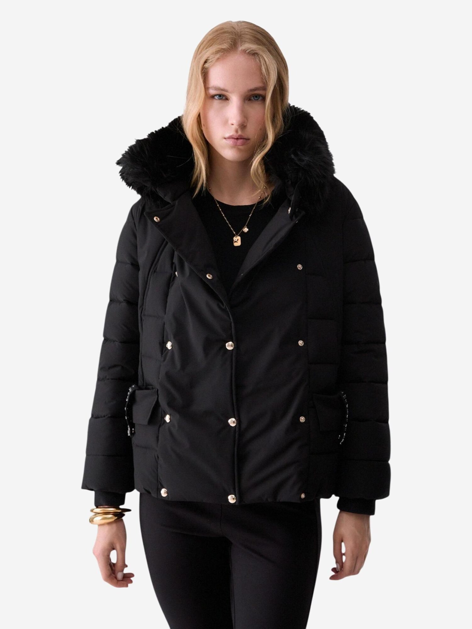 Liu Jo Chaqueta de invierno negro – imagen 2