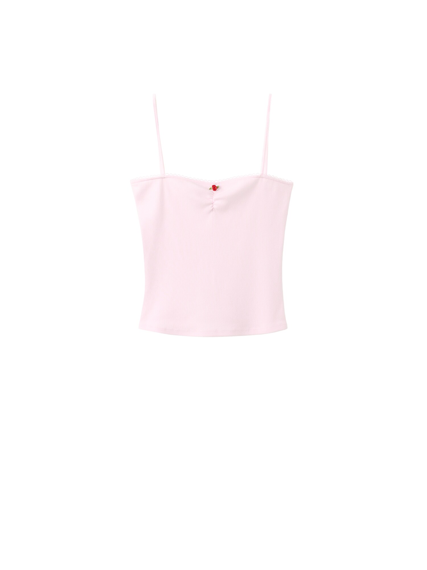 MANGO Top 'ROSE'  olivová / ružová / karmínovo červená