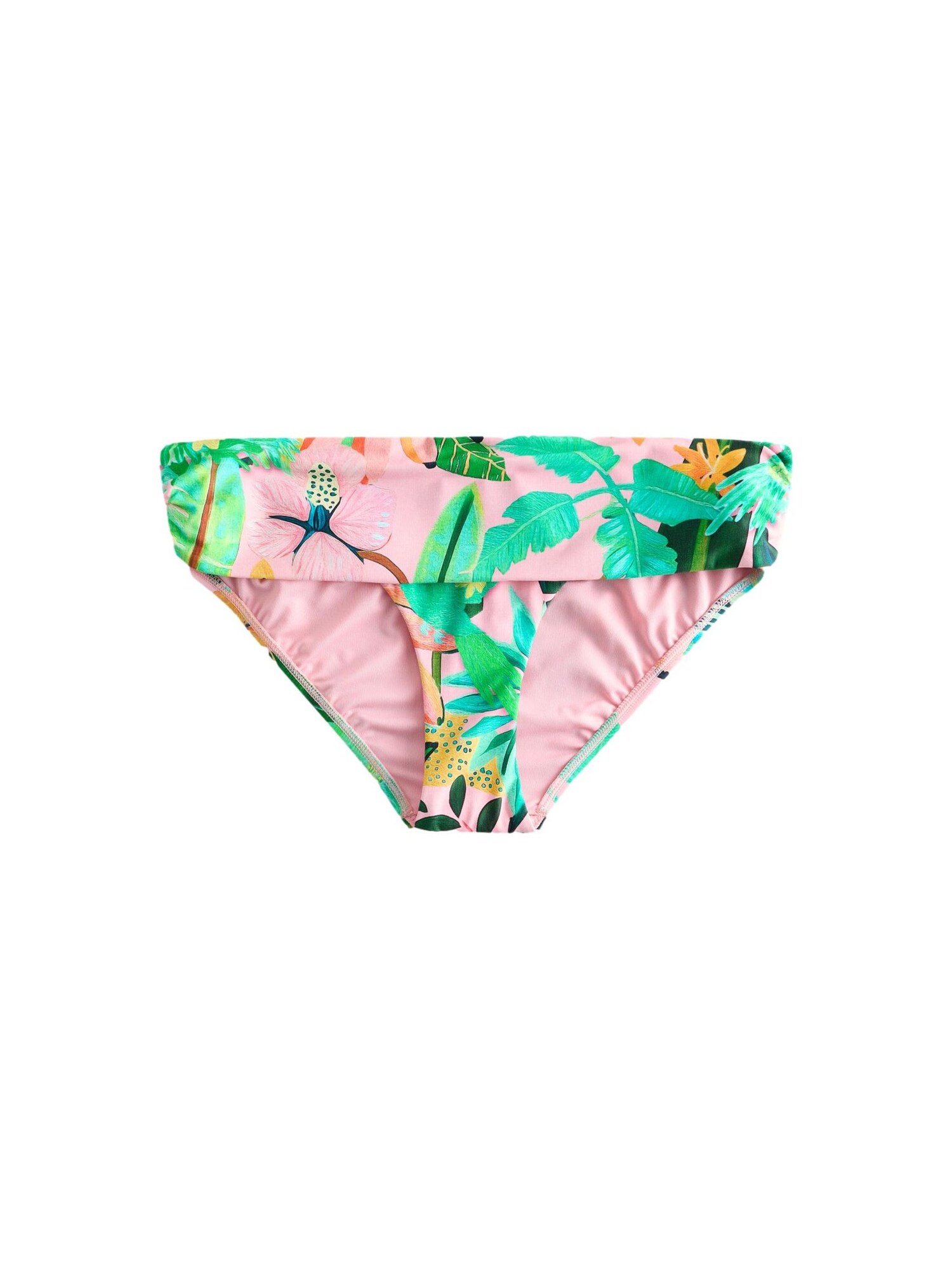 Next Slip costum de baie  albastru aqua / roz
