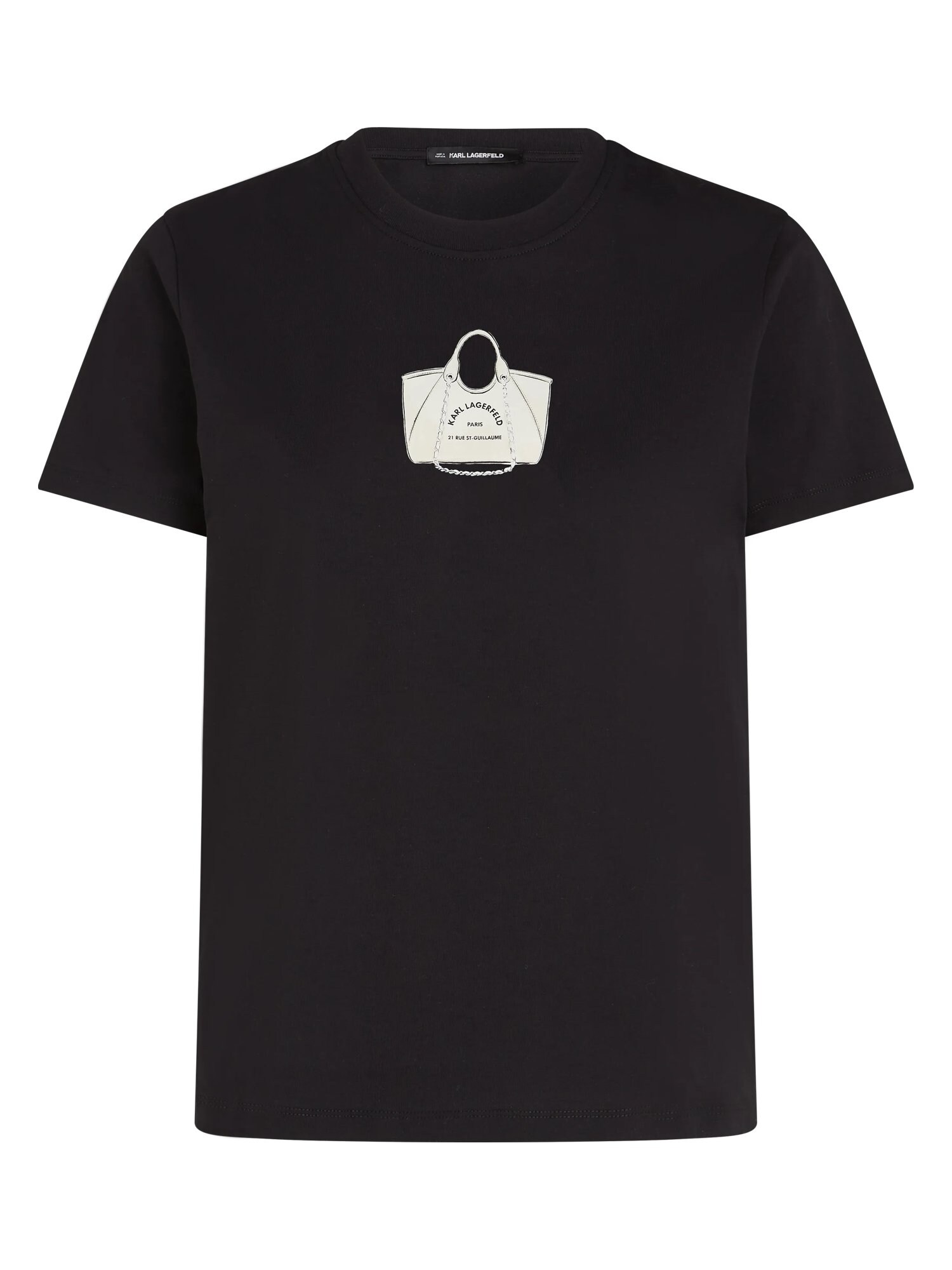 Karl Lagerfeld Tricou crem / negru