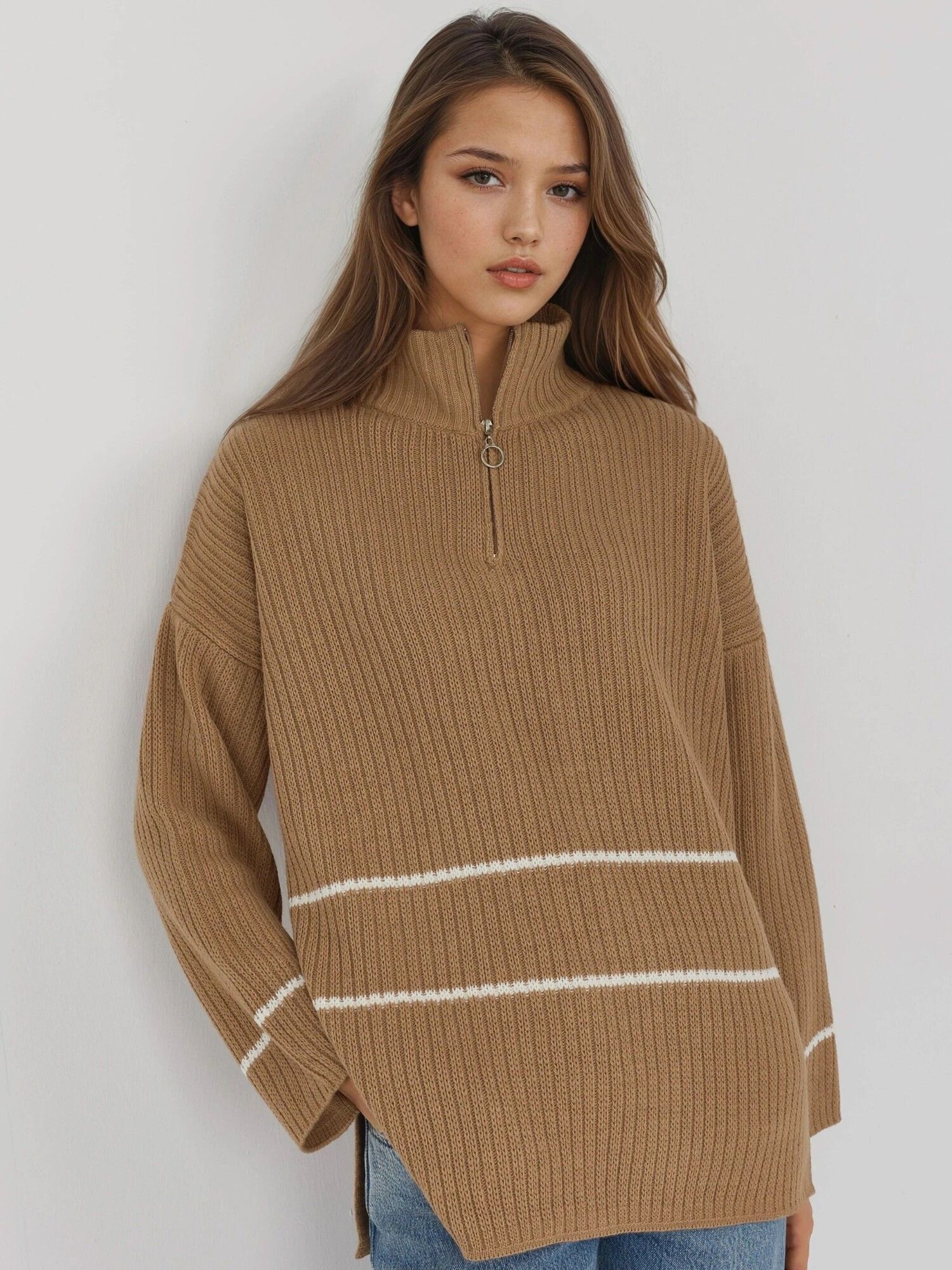 My fashion Pulover 'Pullover' boja devine dlake (camel)