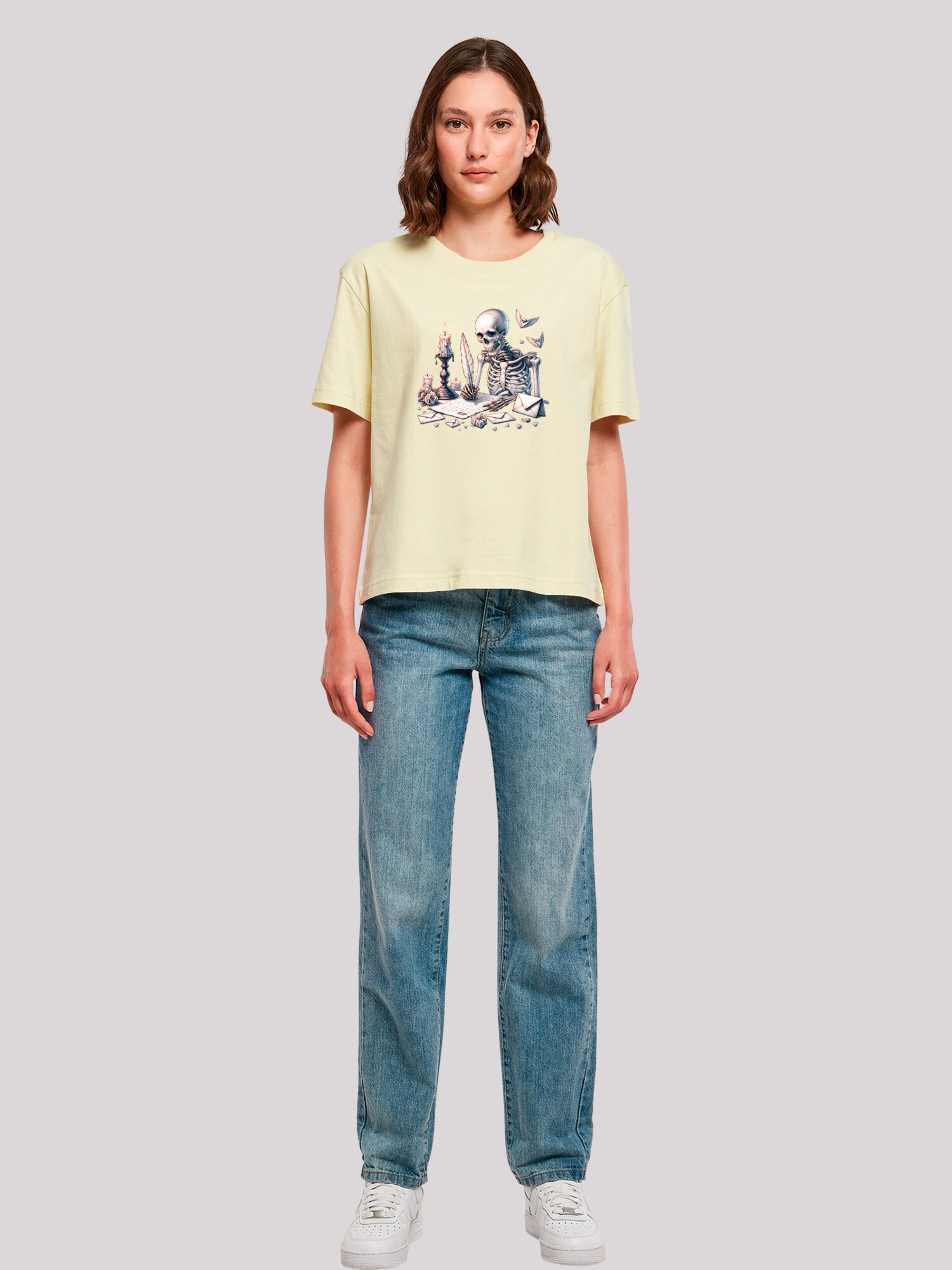 Thumbnail - F4NT4STIC Ladies Everyday Tee Skelett Liebesbrief Valentinstag