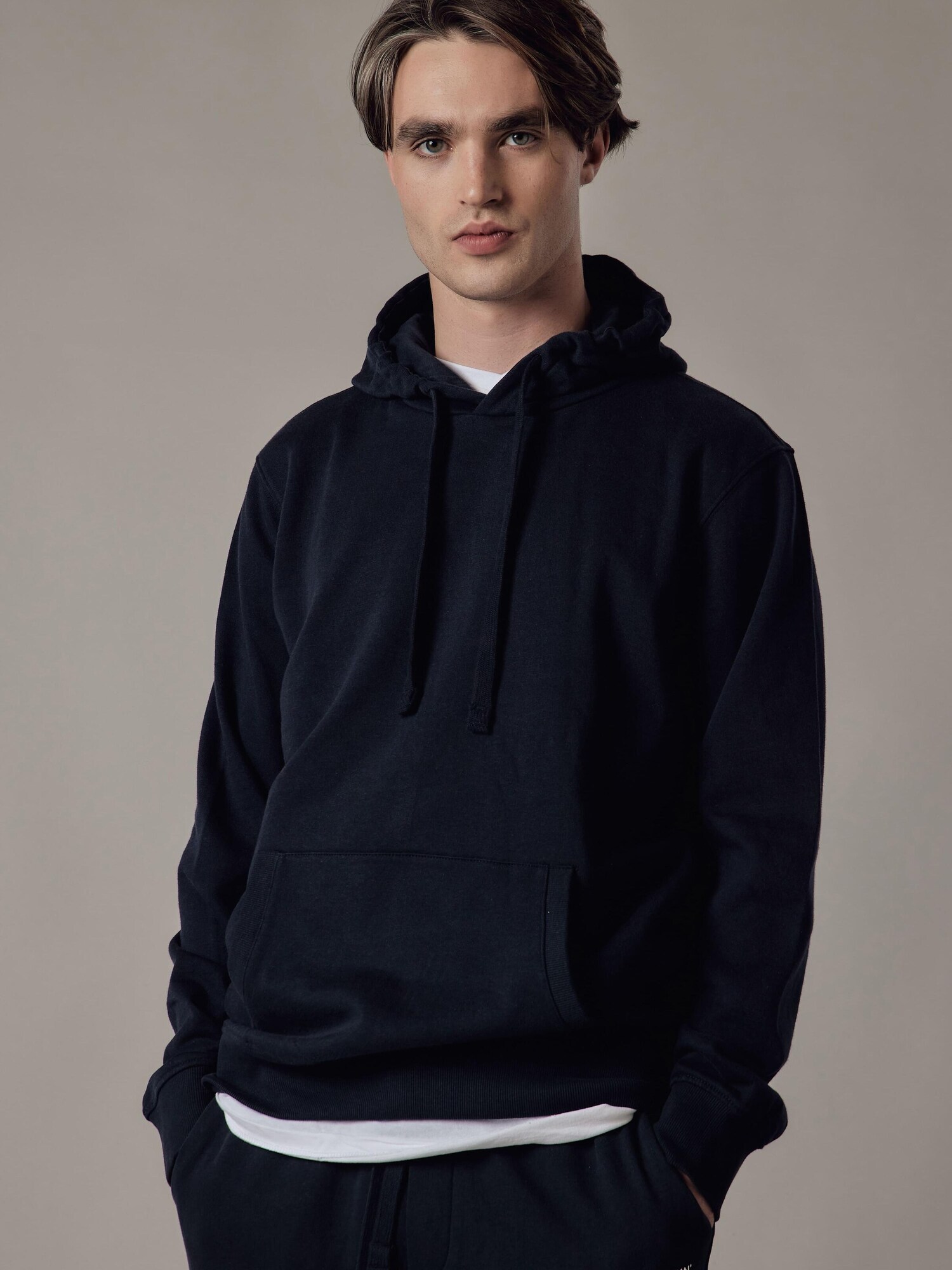OWN Off With Nature Sweater majica 'Felpa Felpata con Cappuccio' tamno plava