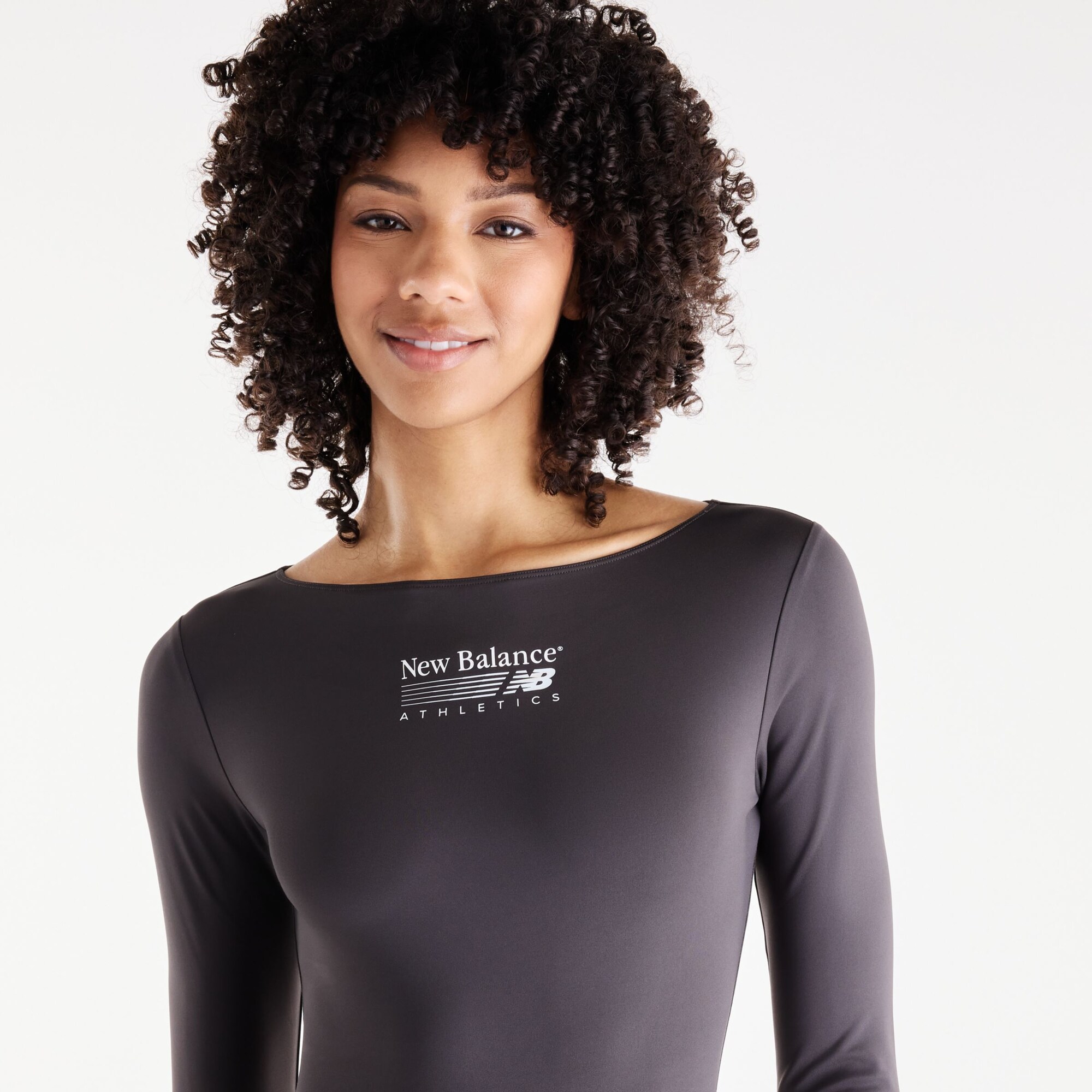 New balance Body deportivo 'Trackside Long Sleeve Bodysuit'  negro – imagen 3