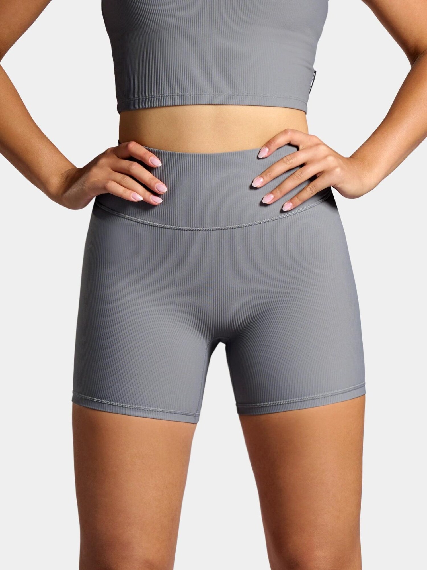 nordicdots Leggings 'Rib'  gris