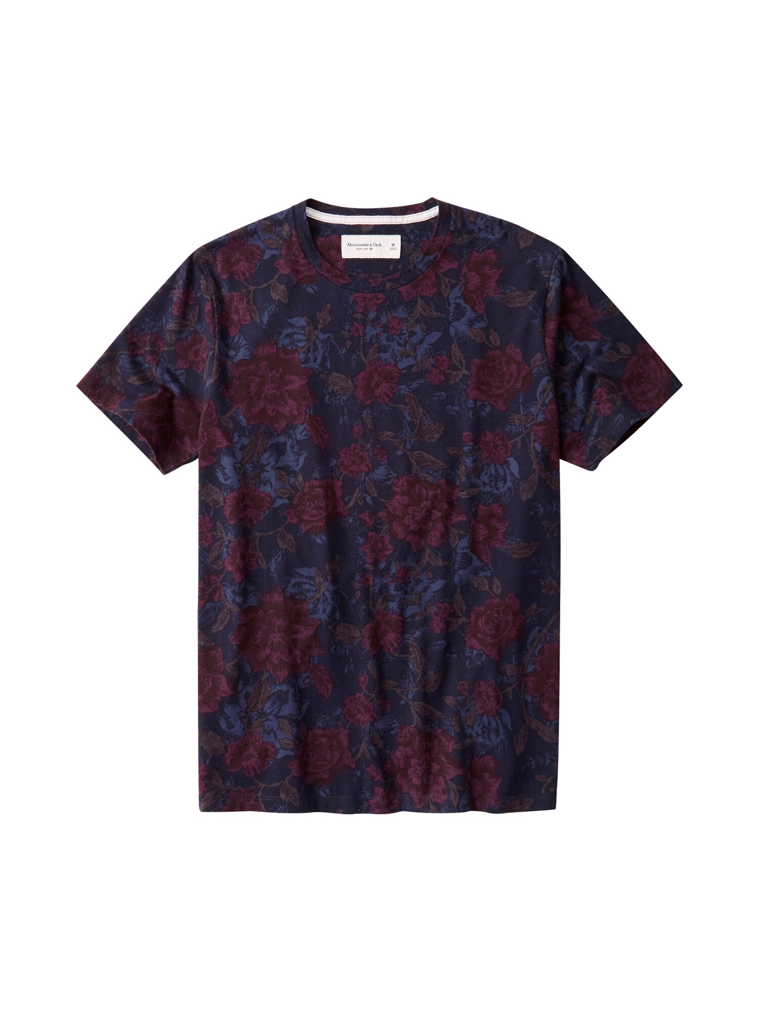 Abercrombie & Fitch Marškinėliai  tamsiai mėlyna / raudona